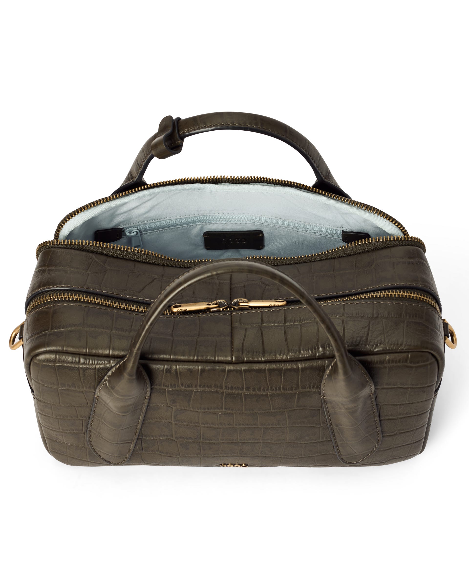ECCO Bowling Bag レザーハンドバッグ - グリーン - Main