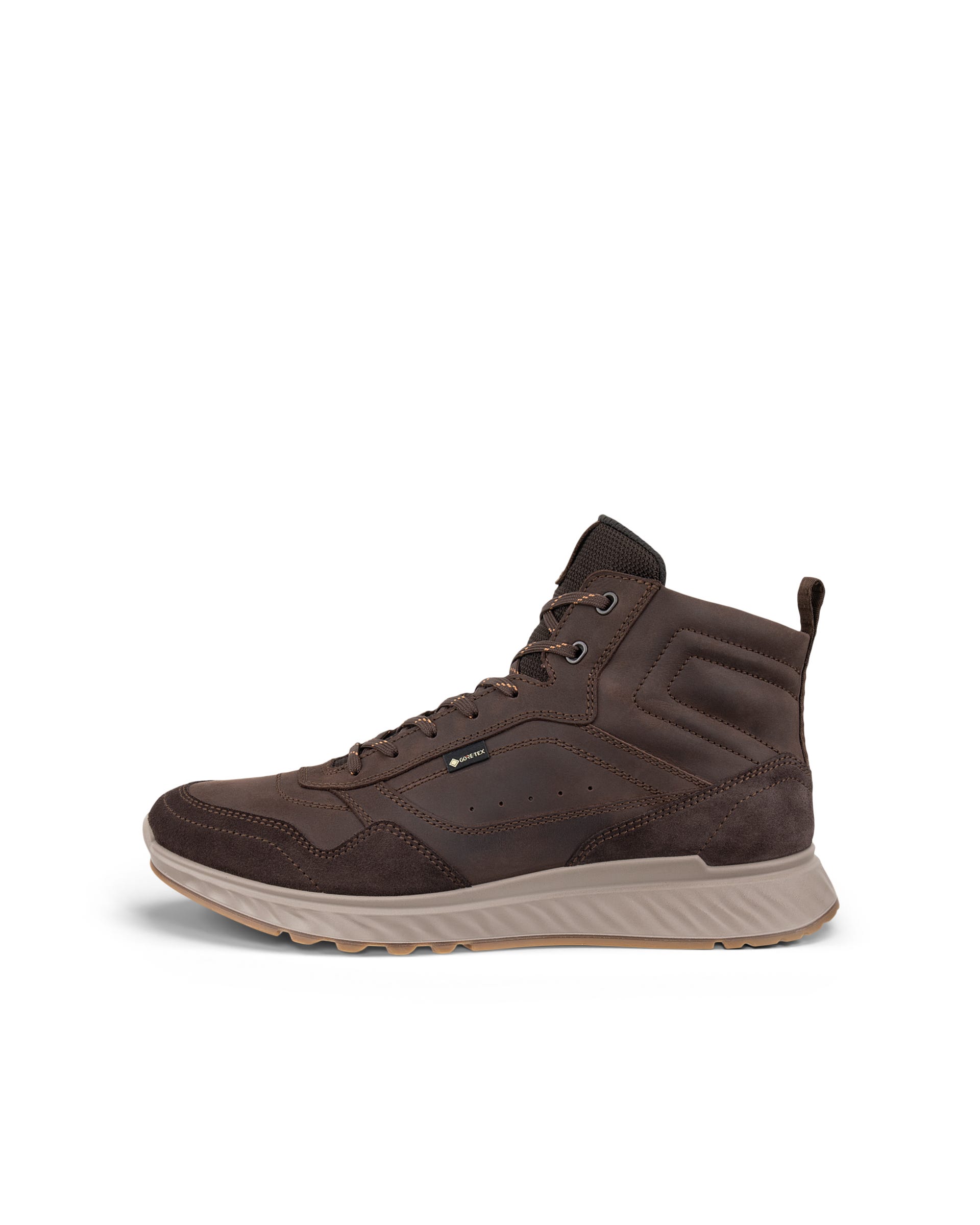 Men's ECCO® EXOSTRIDE Nubuck Gore-Tex Ankle Boot - Brown - Outside