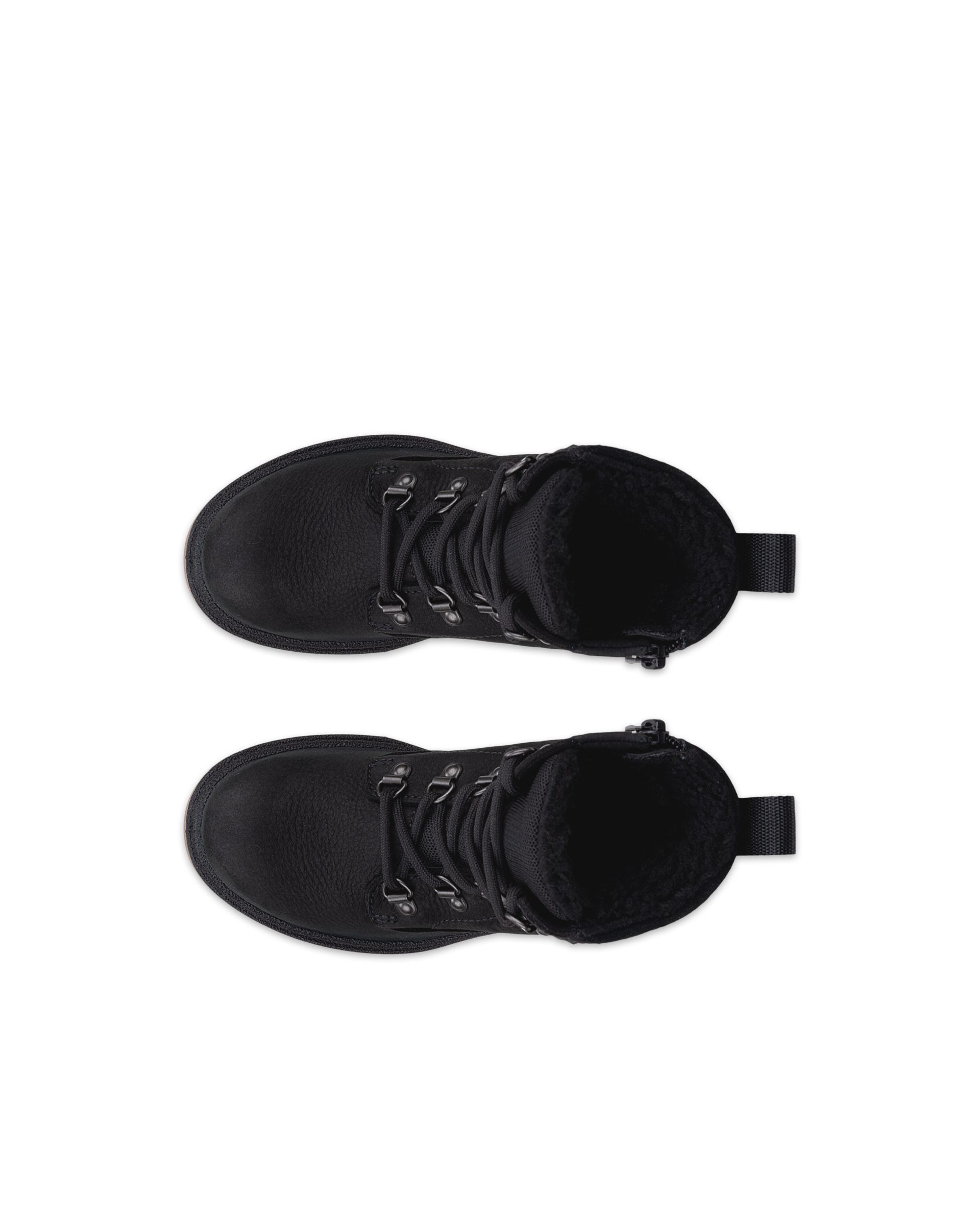 Dziecięce wodoodporne nubukowe buty zimowe ECCO® GRAINER K - Czarny - Outside