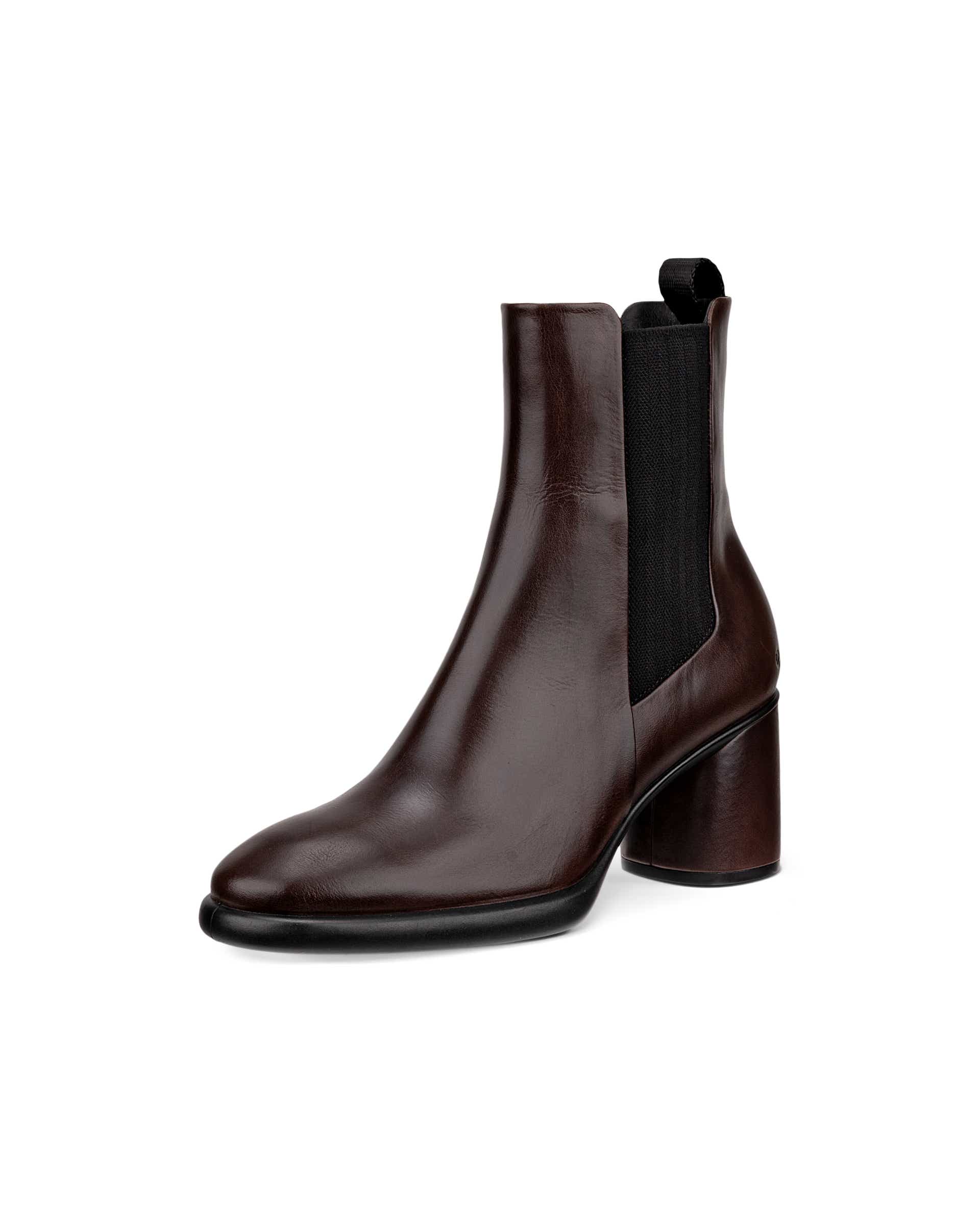 Women's ECCO® Sculpted LX 55 Leather Chelsea Boot Heel - Brown - Main