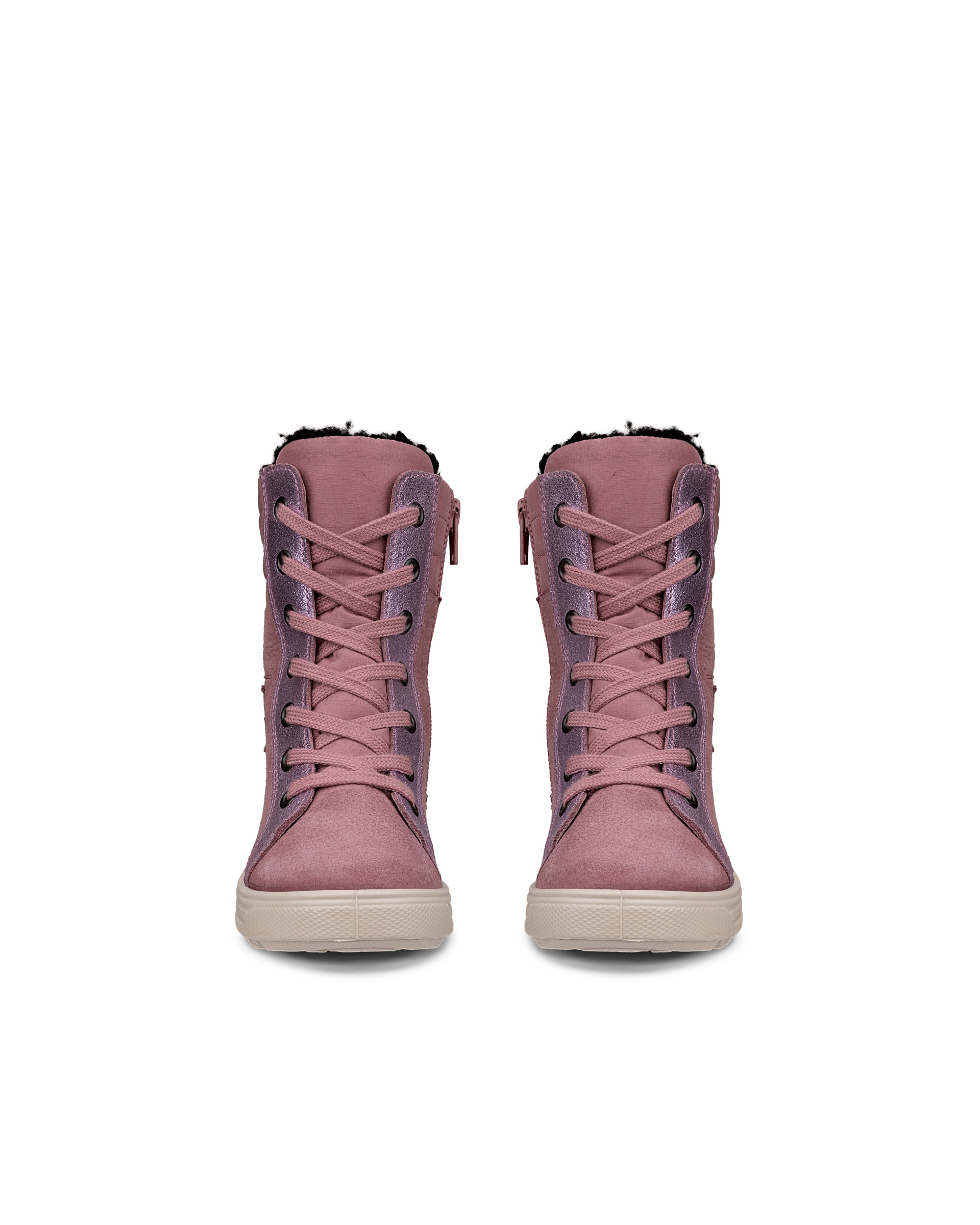 ECCO URBAN SNOW K LACE UP - Roosa - Front pair