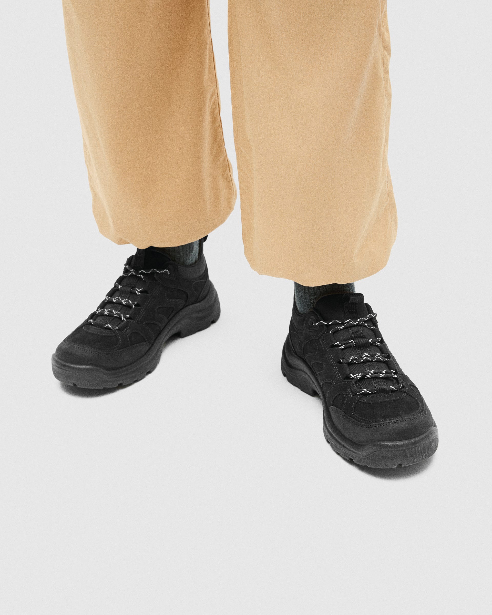 Women's ECCO® Offroad Nubuck Outdoor Waterproof Shoe - Black - Lifestyle image-1