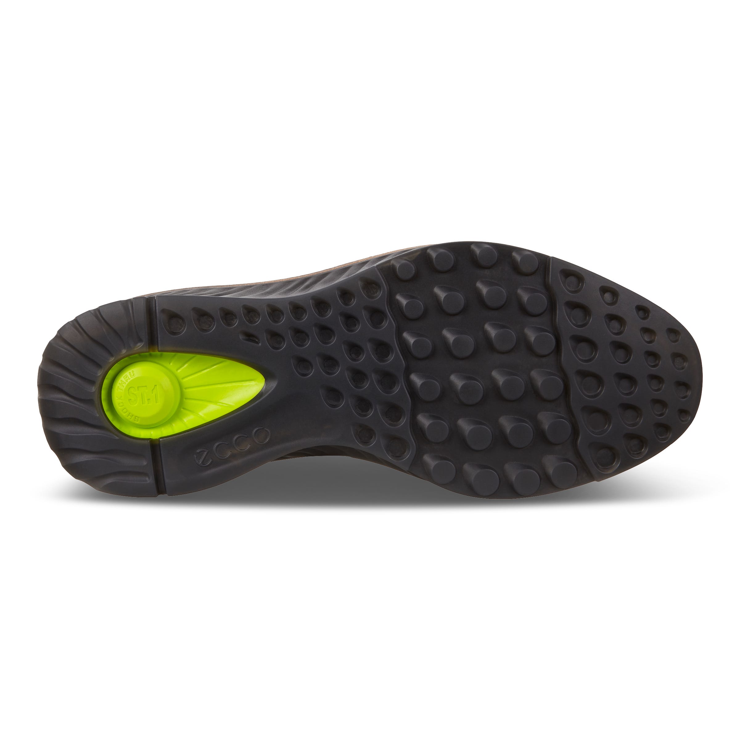 ECCO ST.1 Hybrid メンズ レザーブローグシューズ - ブラック - Sole