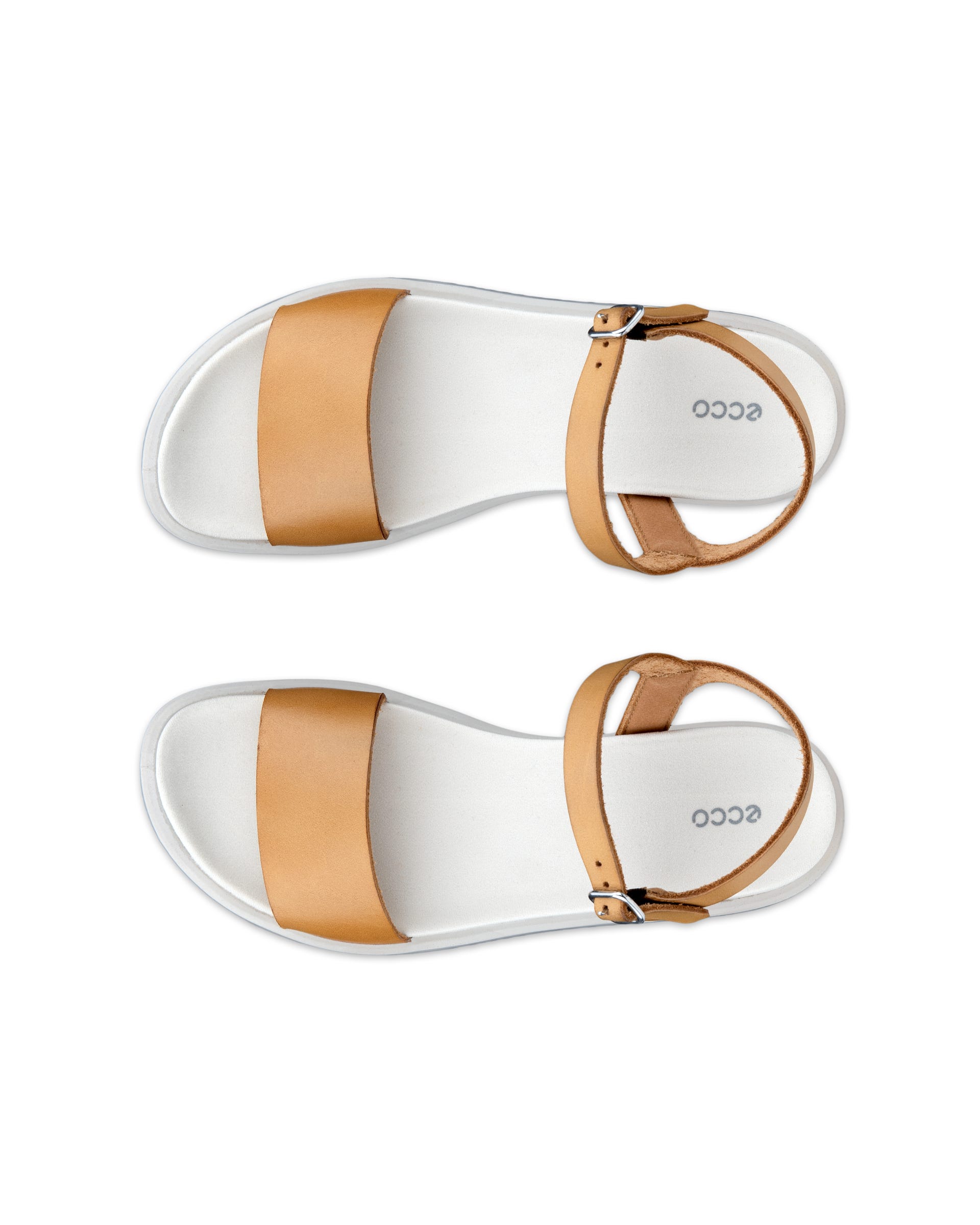 Sandale en cuir Flowt ECCO® pour femmes - Brun - Outside