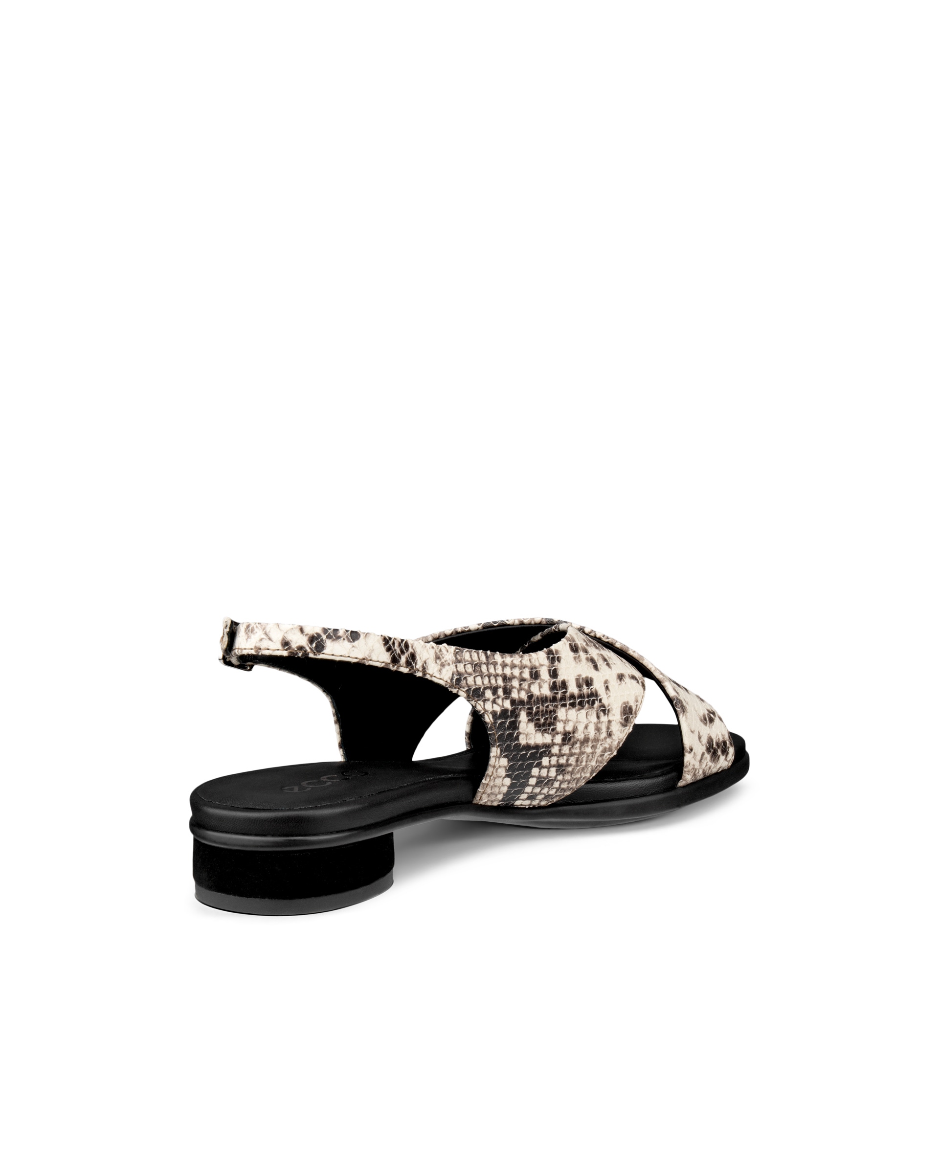 Sandalias de piel con tacón ECCO® Sculpted Alba 25 para mujer - Beige - Back