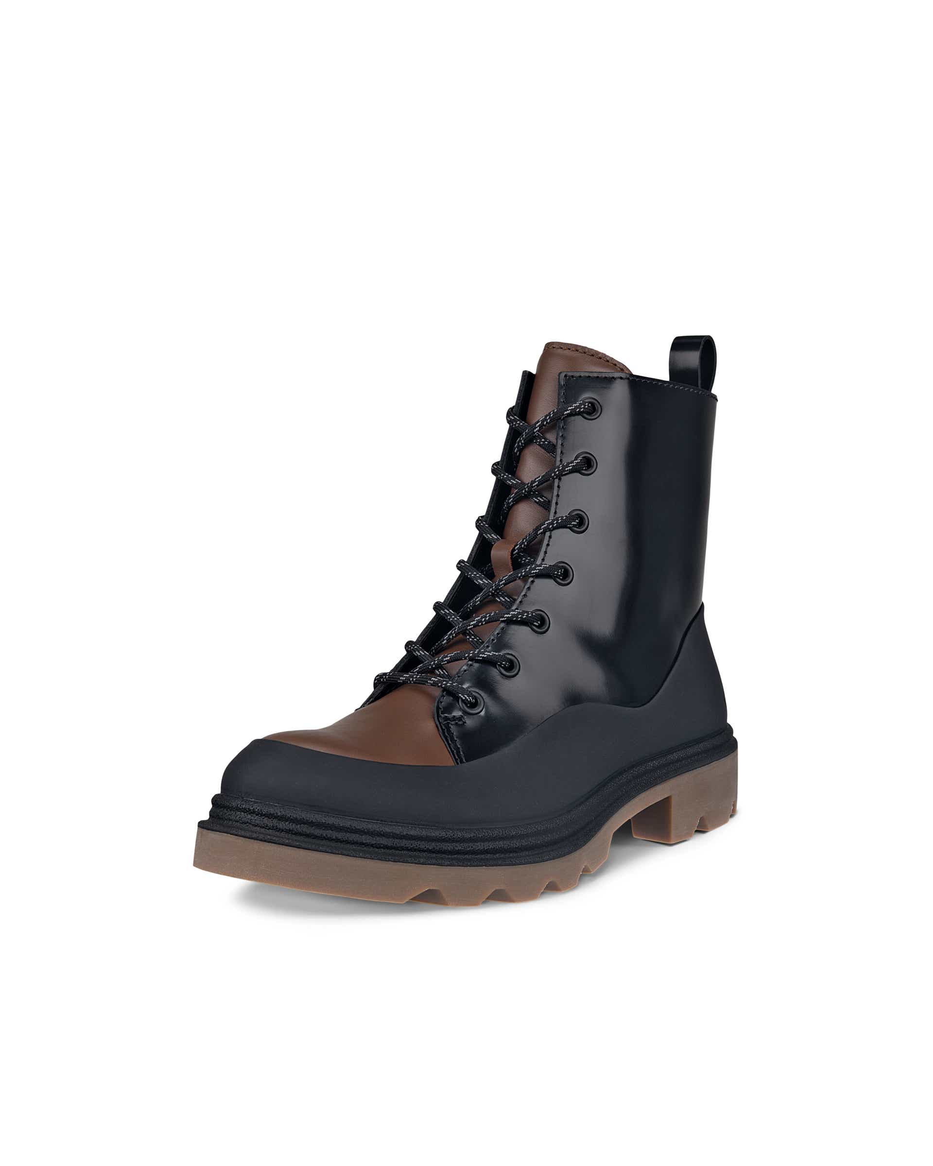 Women's ECCO® Grainer Leather Mid-Cut Boot - Black - Main