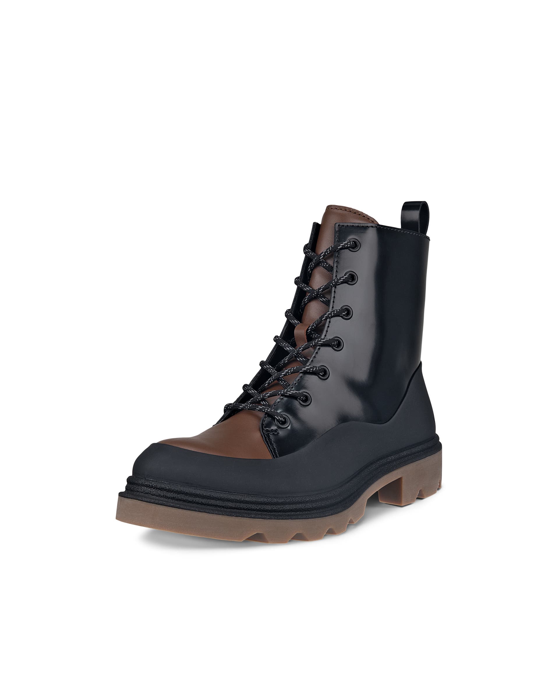 Women's ECCO® Grainer Leather Mid-Cut Boot - Black - Main