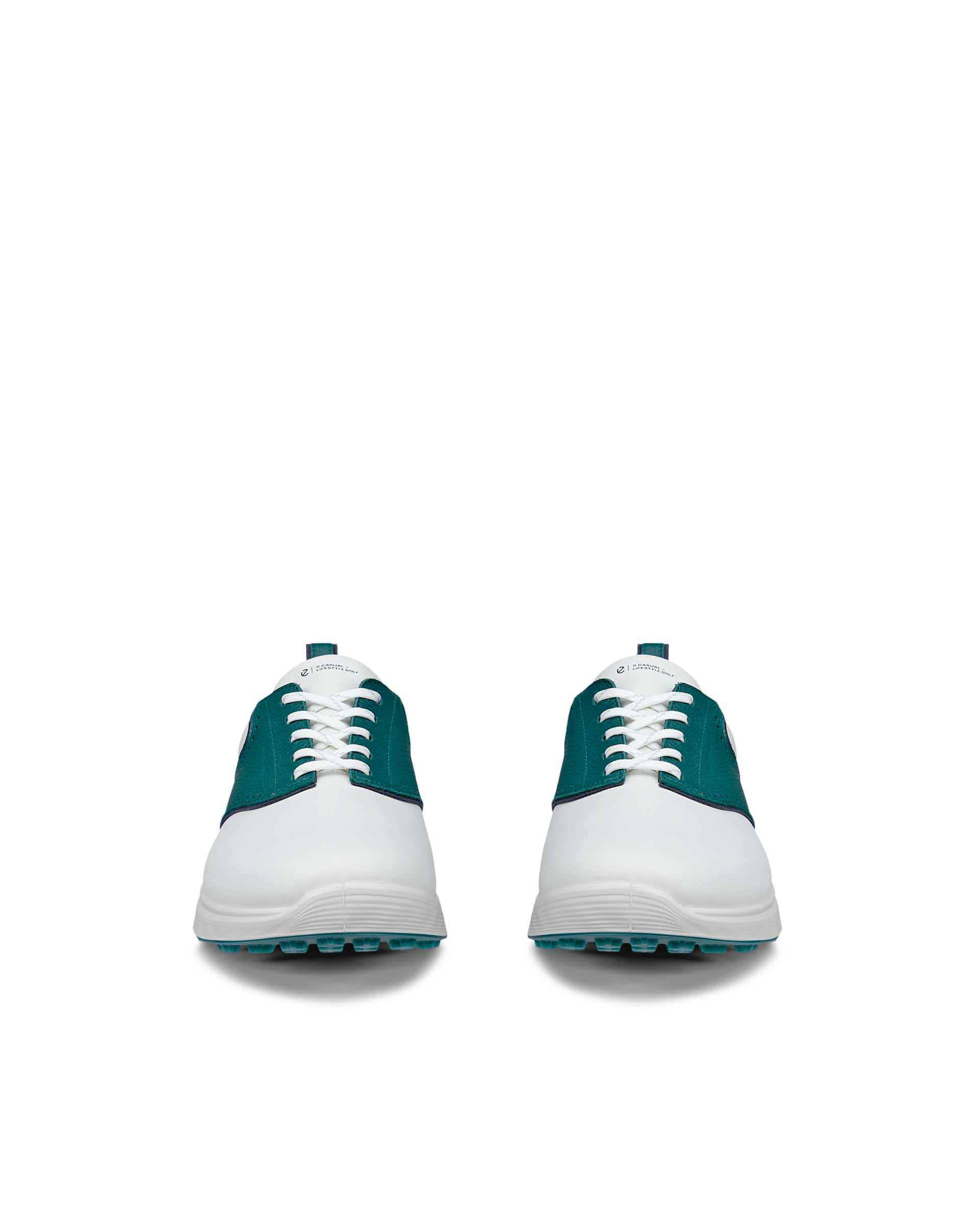 ECCO GOLF S-CASUAL LACE Men メンズ レザーウォータープルーフゴルフシューズ - ホワイト - Front pair