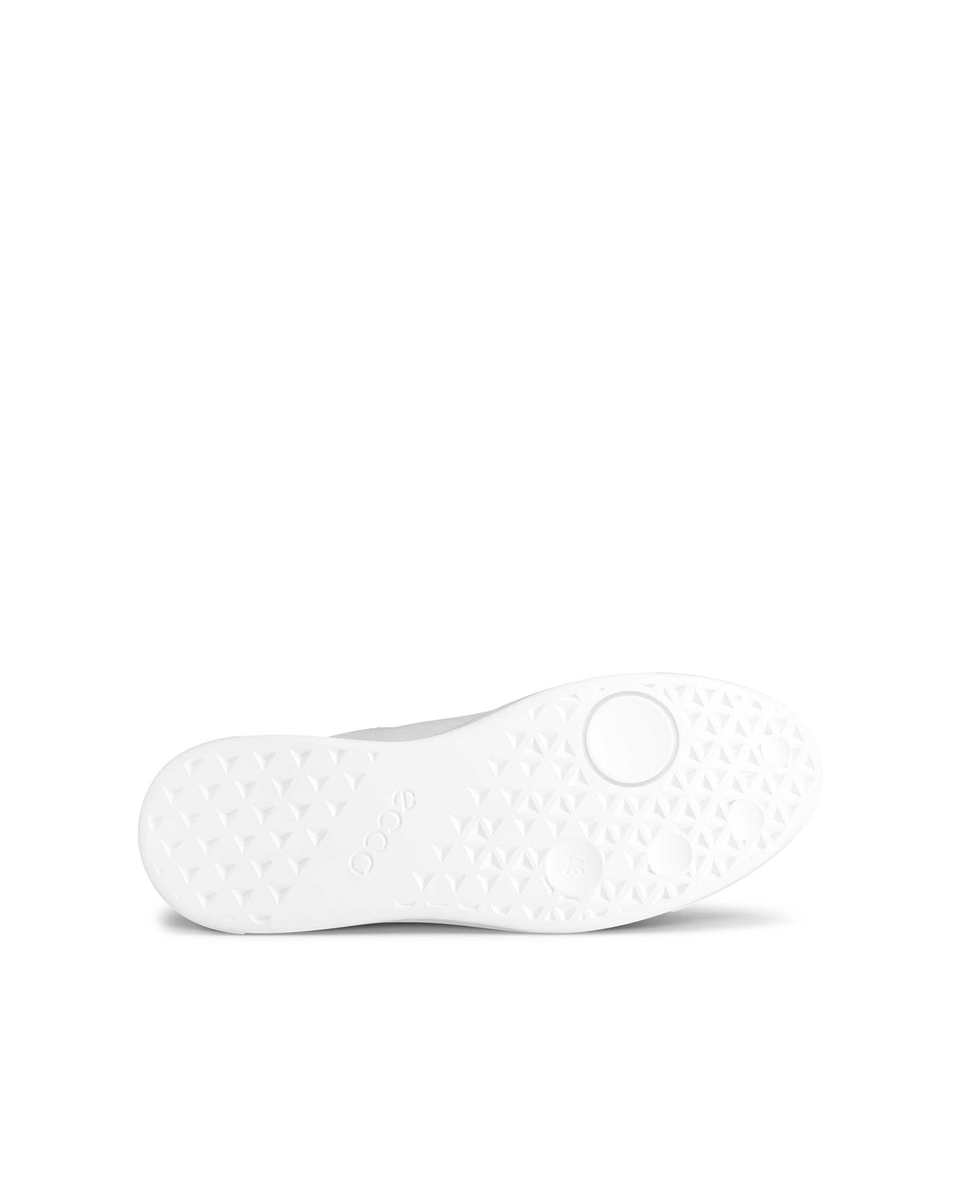 Men's ECCO® Street Tray Leather Sneaker - White - Sole