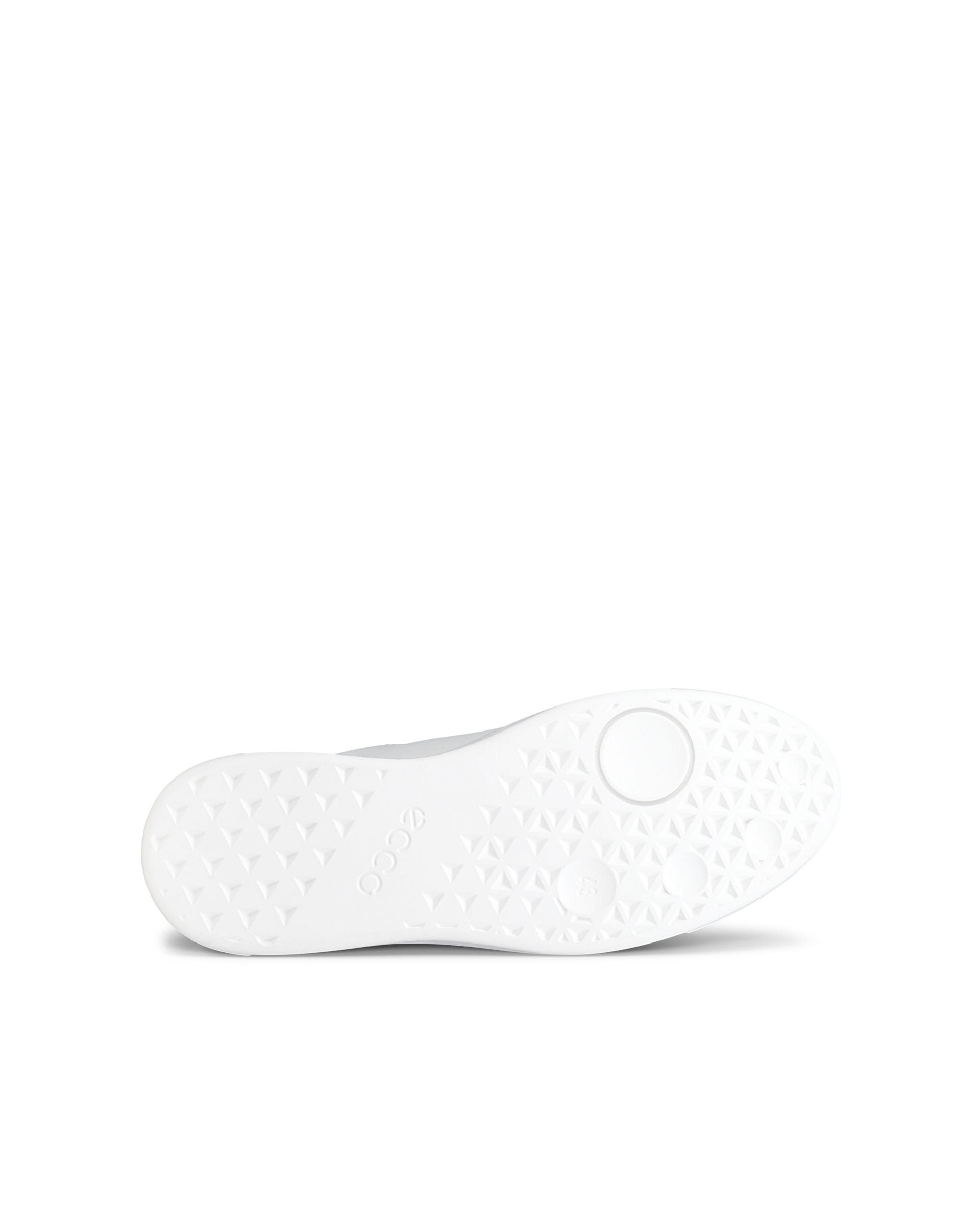 Men's ECCO® Street Tray Leather Sneaker - White - Sole