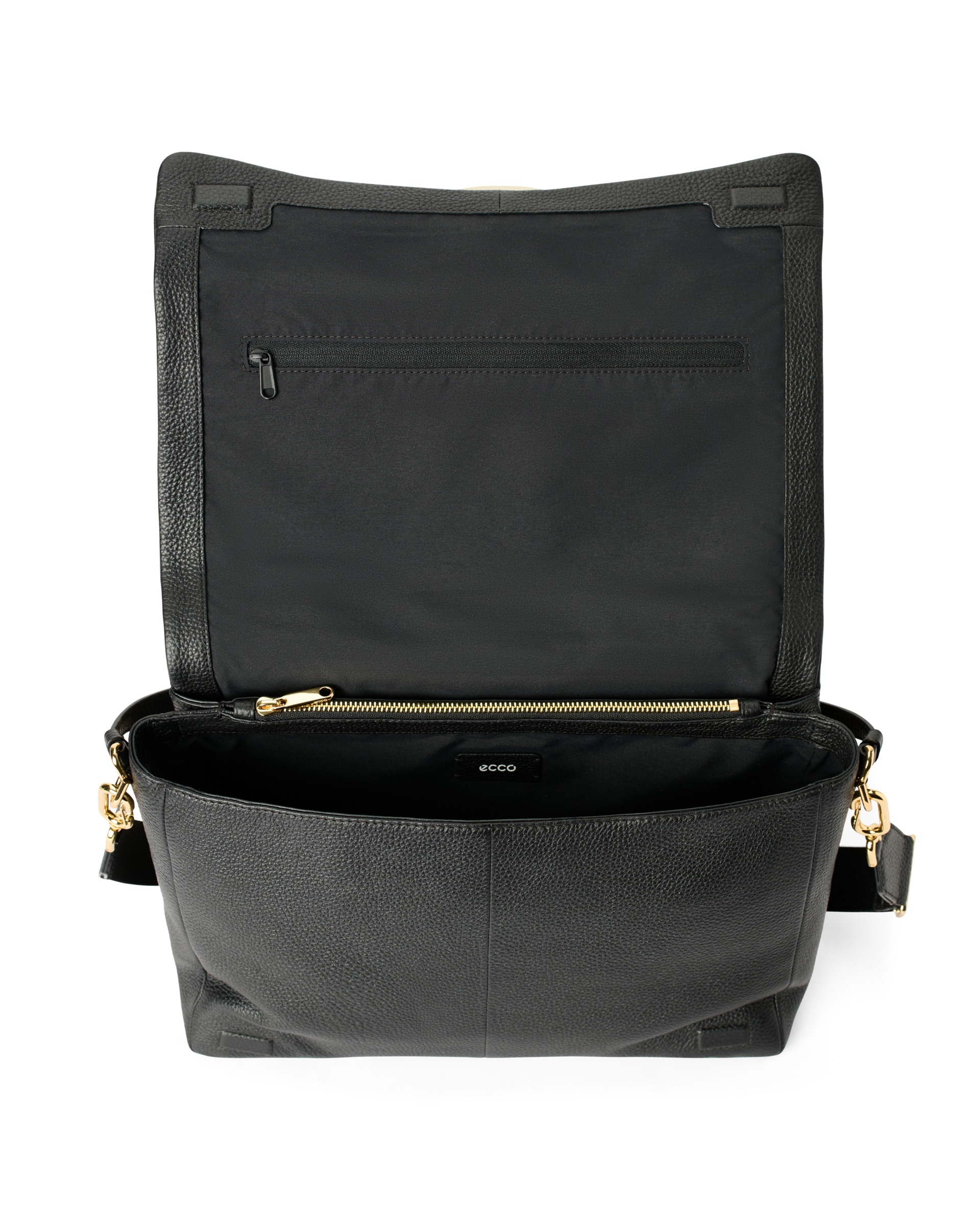 ECCO® Pinch Bag sac bandoulière cuir - Noir - Inside