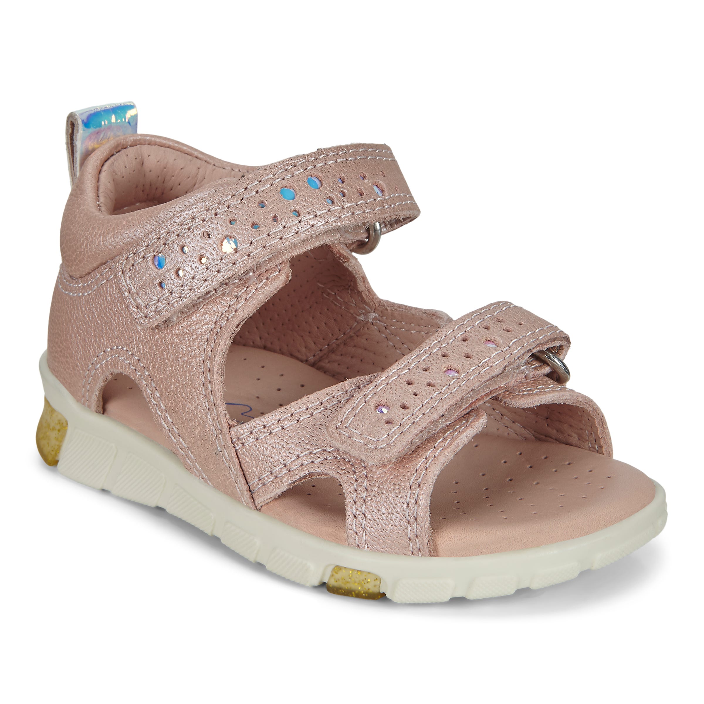 Kids' ECCO® Mini Stride Leather Fisherman Sandal - Pink - Main