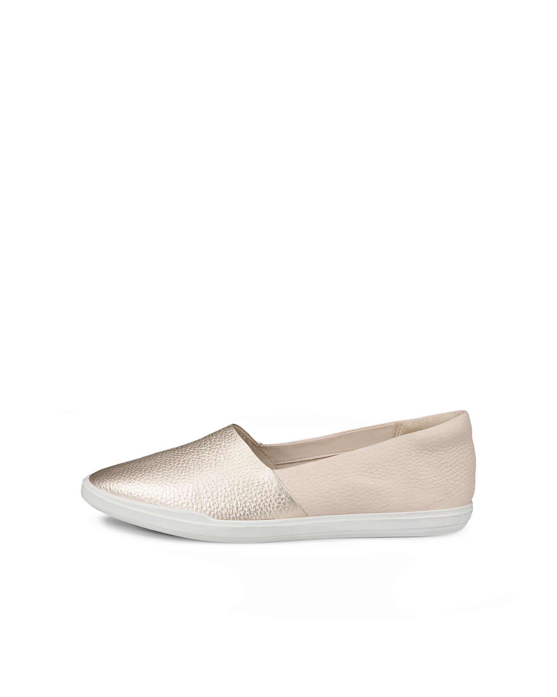 Women's ECCO® Simpil Leather Loafer - Metallic - Outside
