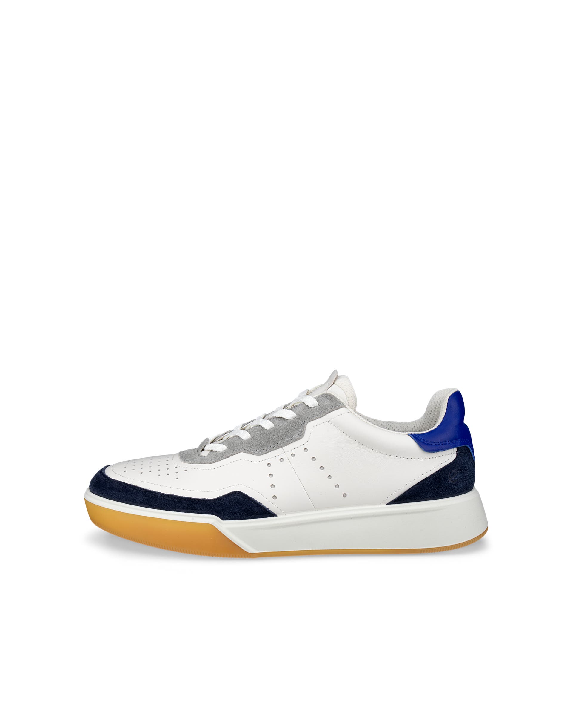 ECCO® Street Court baskets en cuir pour homme - Blanc - Outside