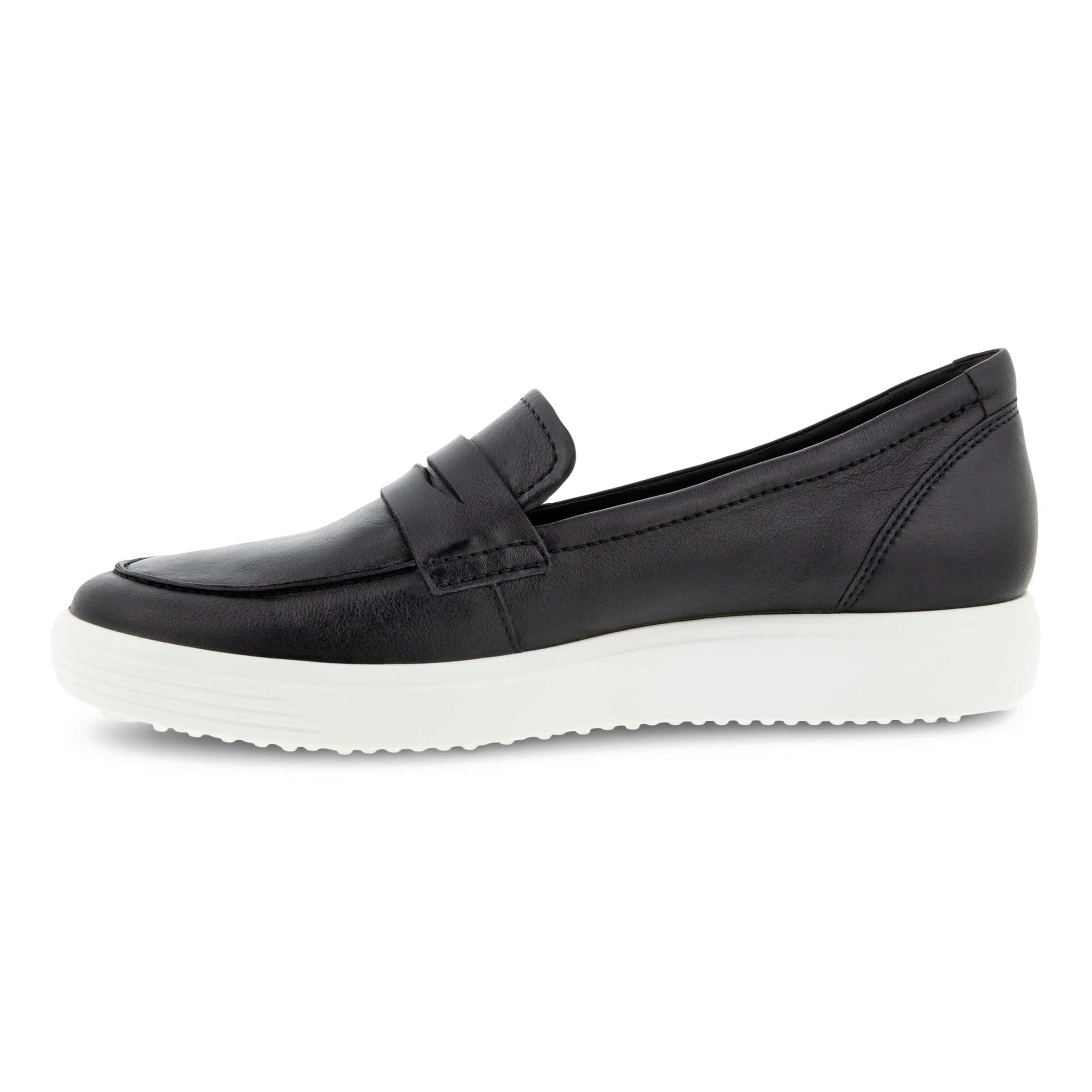 Women's ECCO® Soft 7 Leather Slip-On Sneaker - Black - Inside