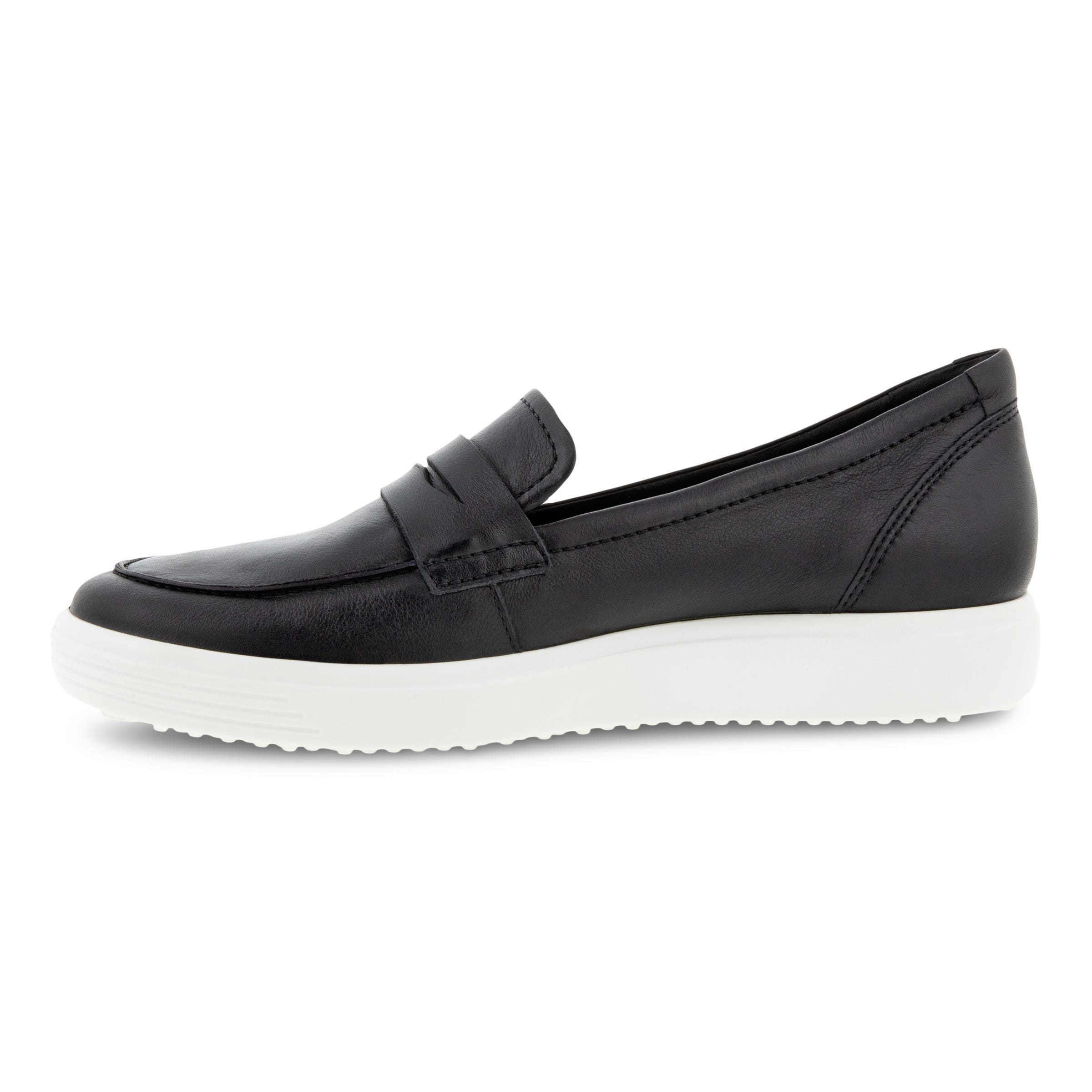 Women's ECCO® Soft 7 Leather Slip-On Sneaker - Black - Inside