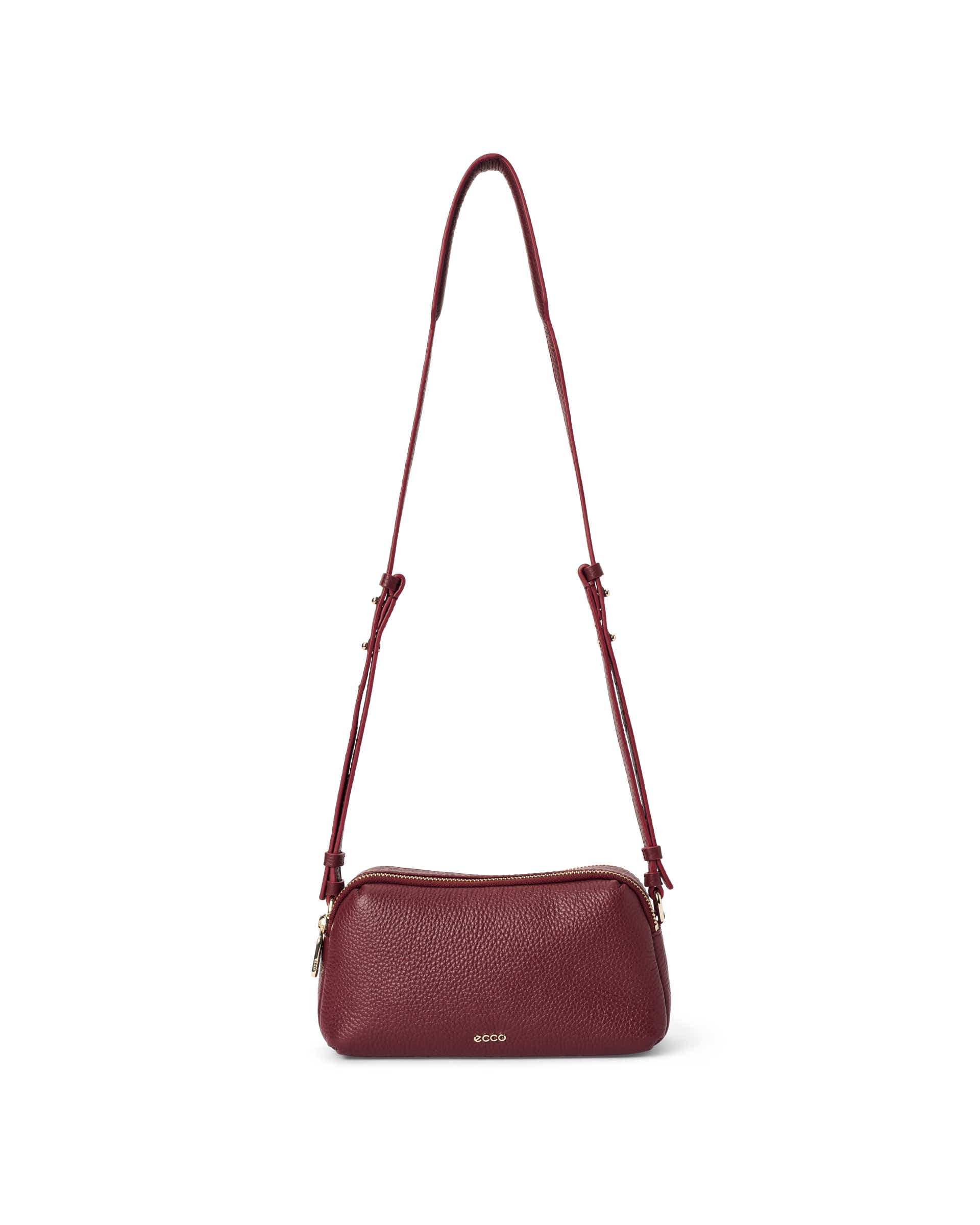 Women's ECCO® CAMERA BAG CURVE Leather Camera Bag - Red - Main