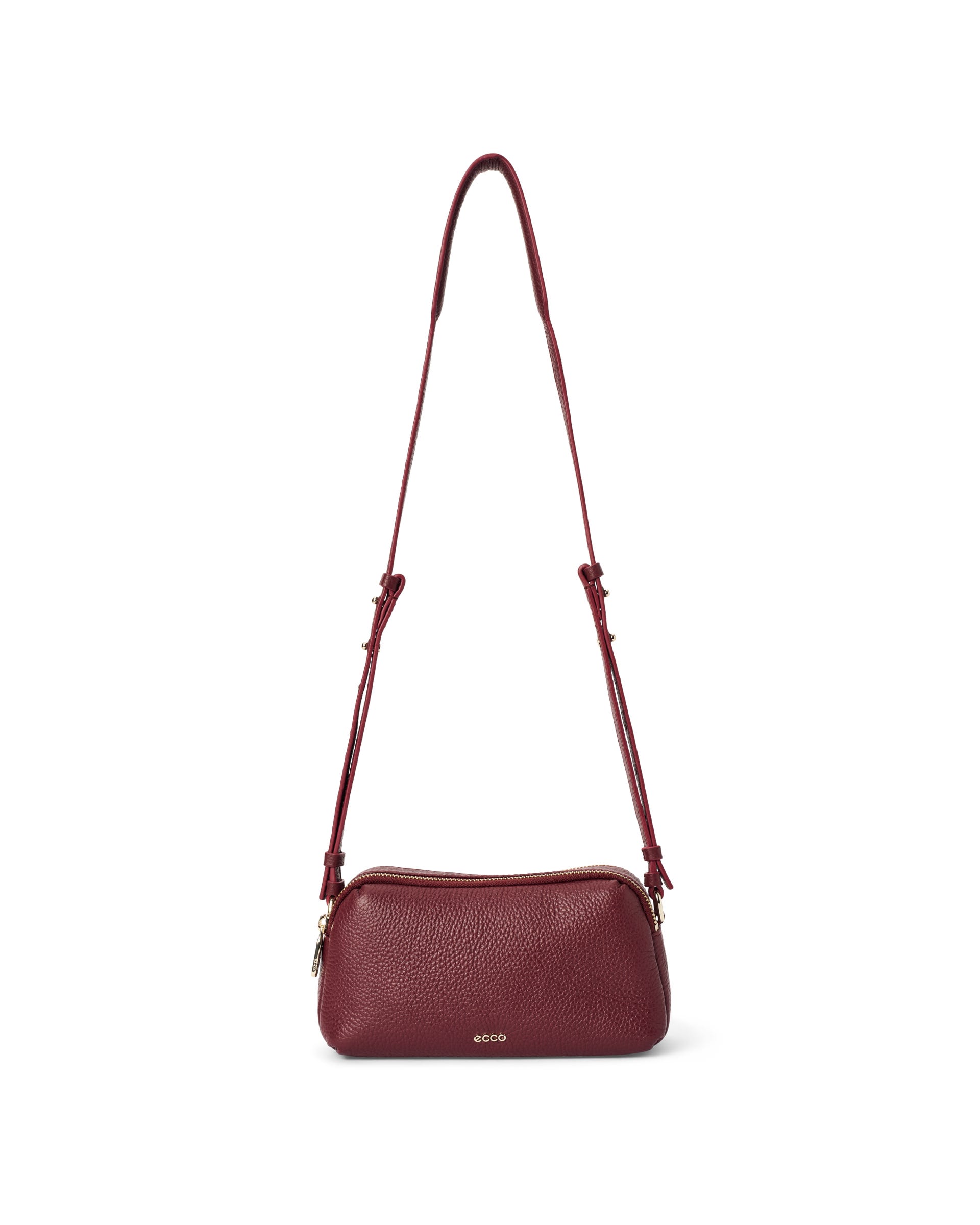 Women's ECCO® CAMERA BAG CURVE Leather Camera Bag - Red - Main