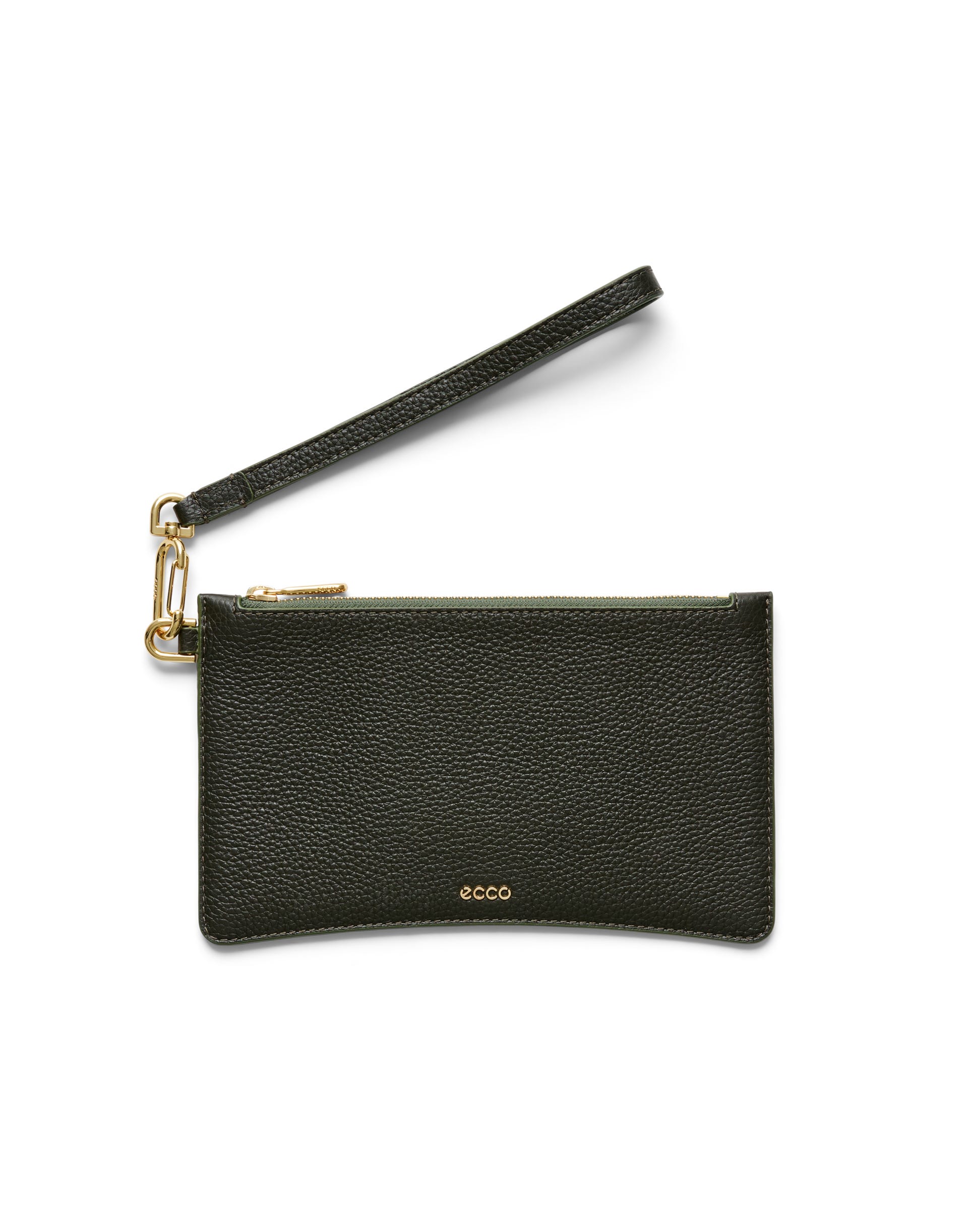ECCO Wristlet Pebbled レザークラッチバッグ - グリーン - Main