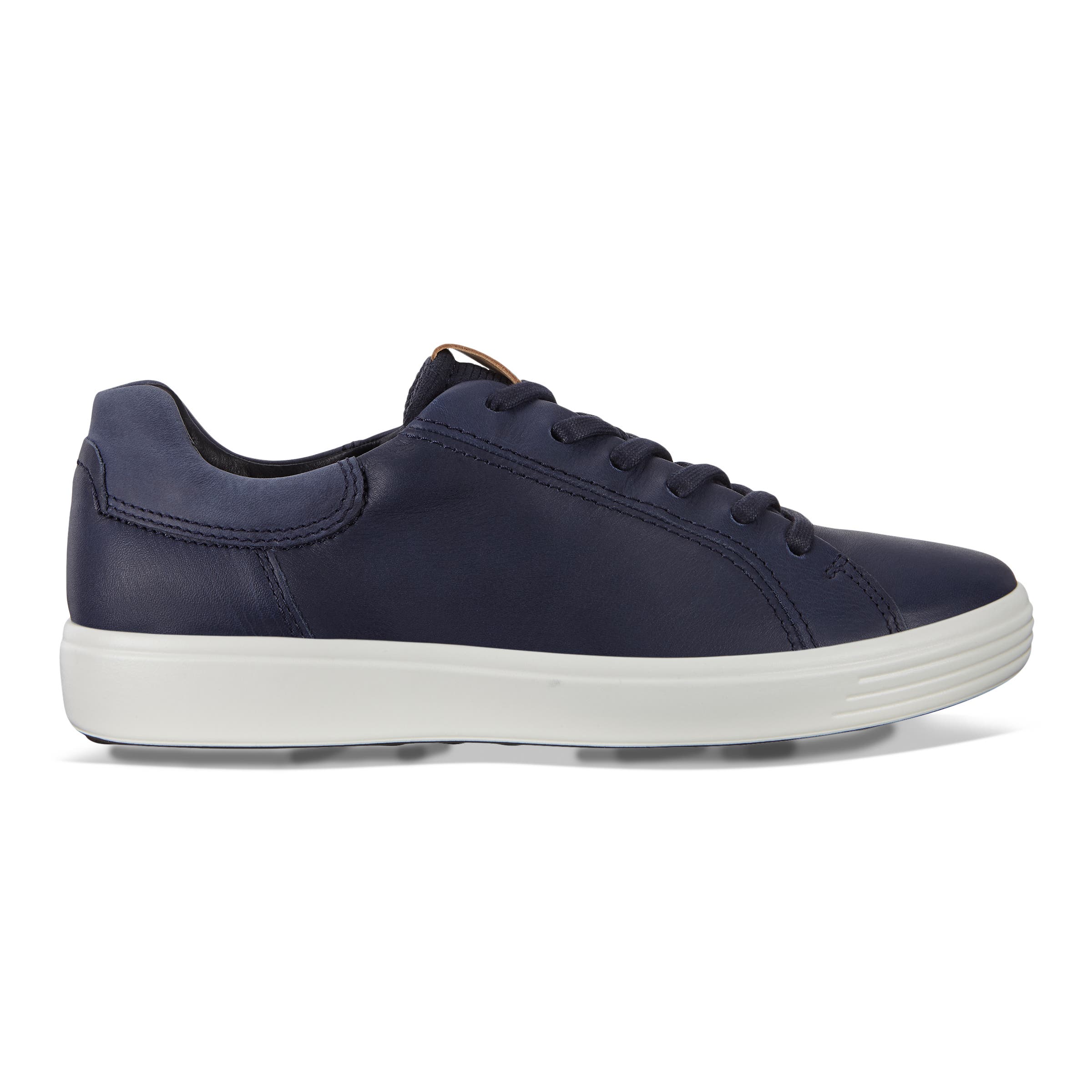 ECCO Soft 7 Men's Contrast Heel Sneakers - Blue - Outside
