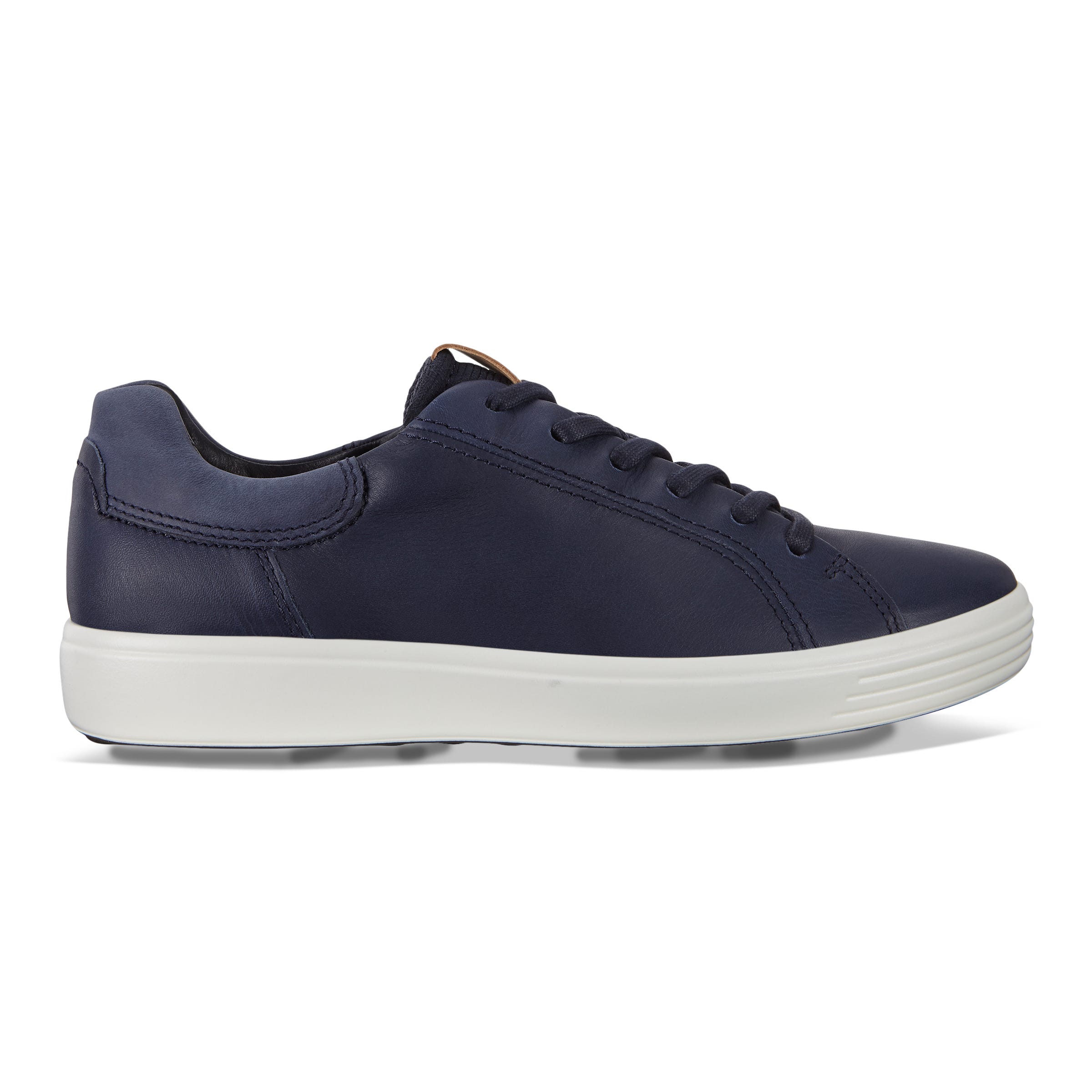 ECCO Soft 7 Men's Contrast Heel Sneakers - Blue - Outside