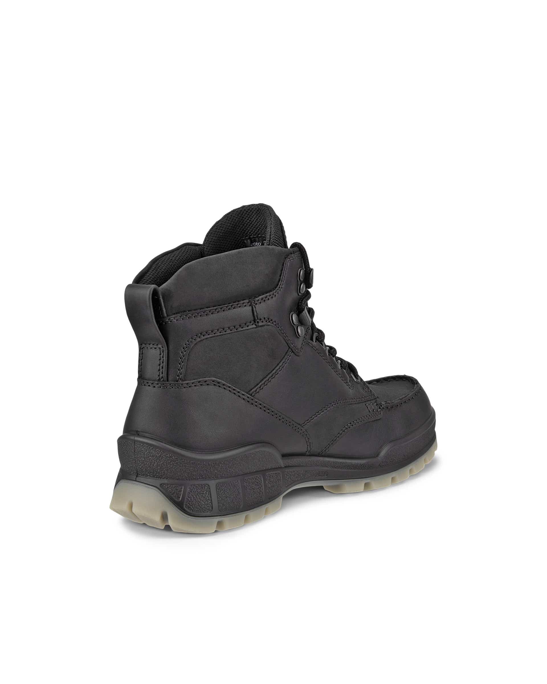 ECCO® Track 25 chaussures de plein air mi-hautes en cuir Gore-Tex pour homme - Noir - Back