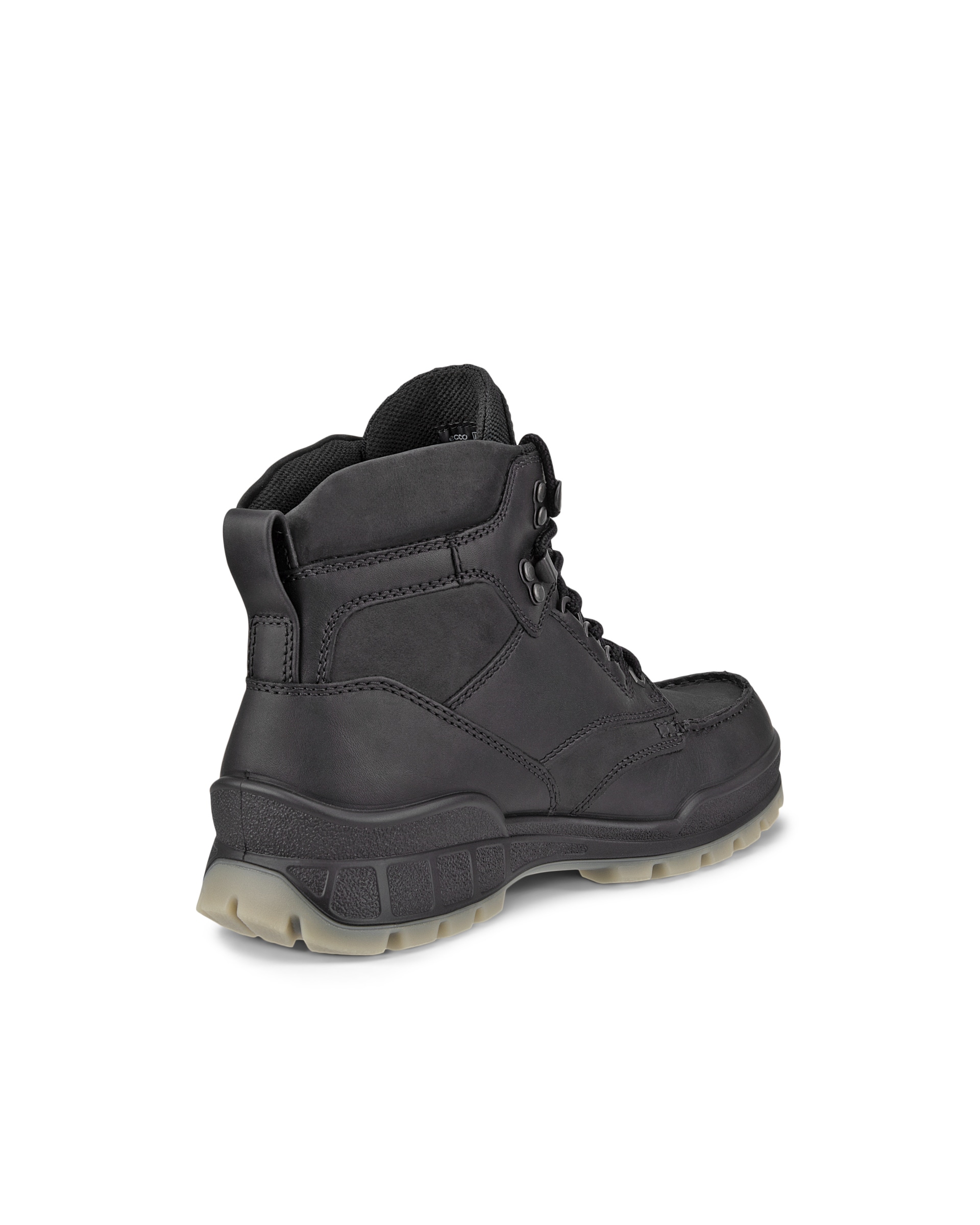 ECCO® Track 25 chaussures de plein air mi-hautes en cuir Gore-Tex pour homme - Noir - Back