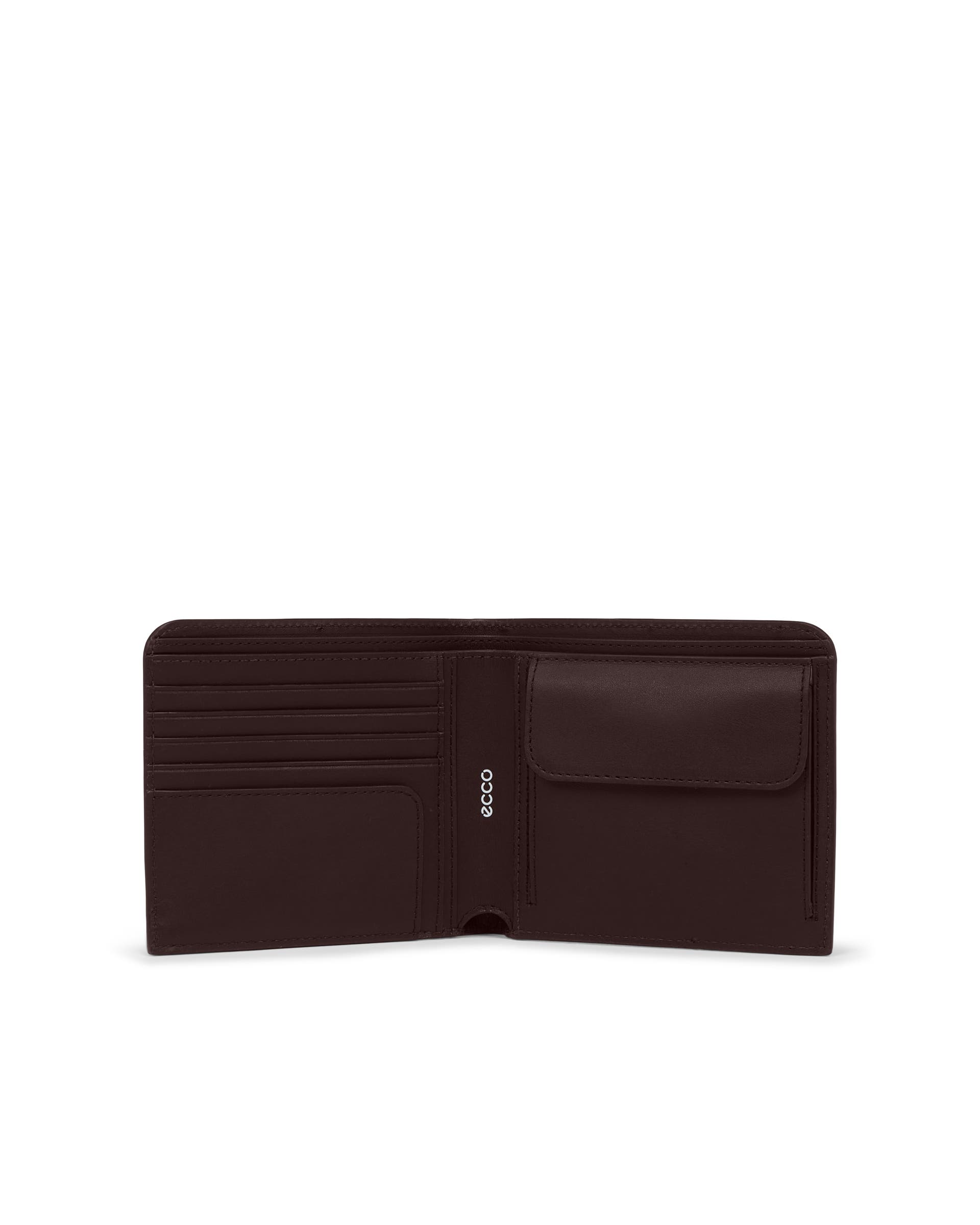 ECCO® Wallet Formal Billfold Small Leather Wallet - Brown - Detail-1