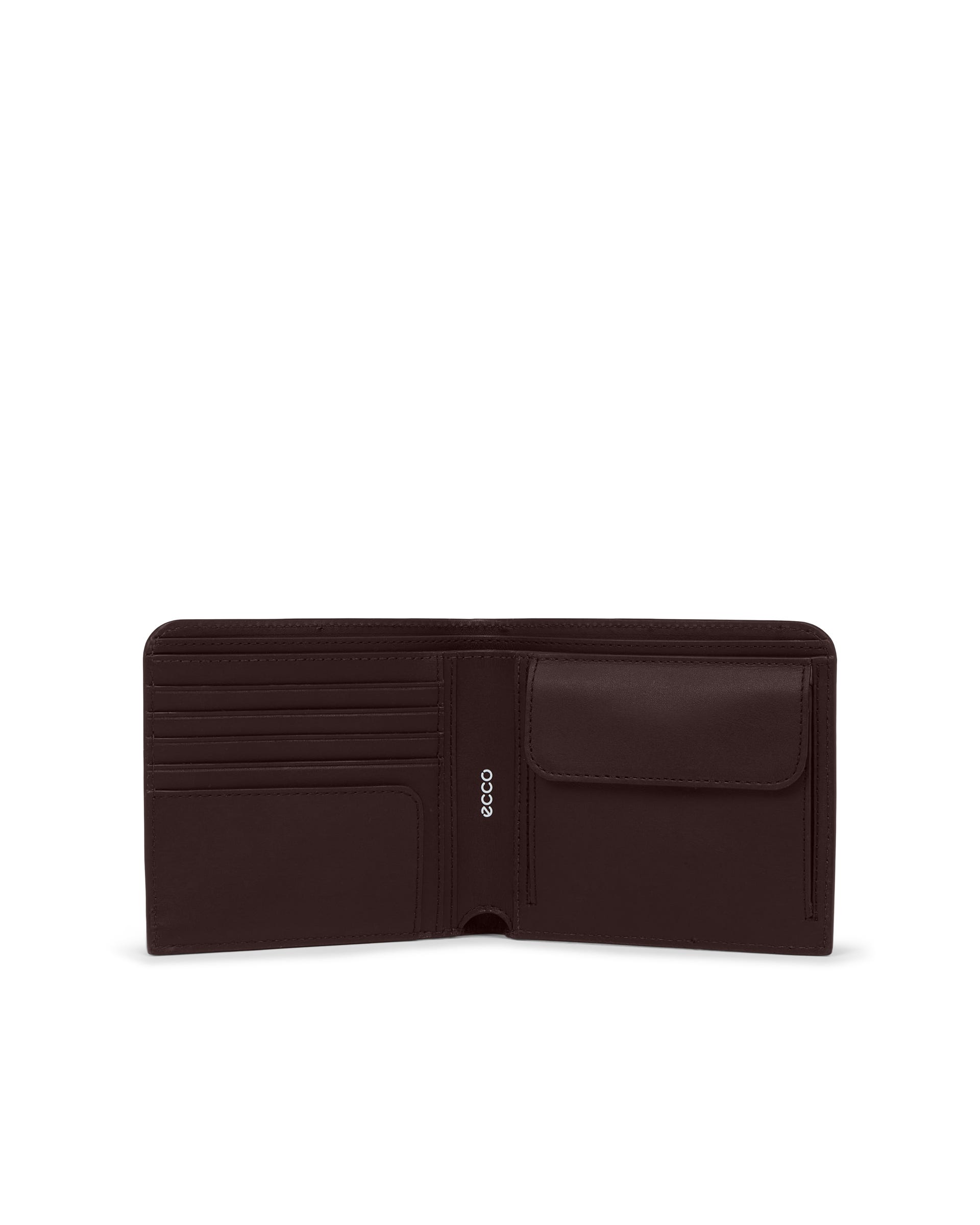 ECCO® Wallet Formal Billfold Small Leather Wallet - Brown - Detail-1