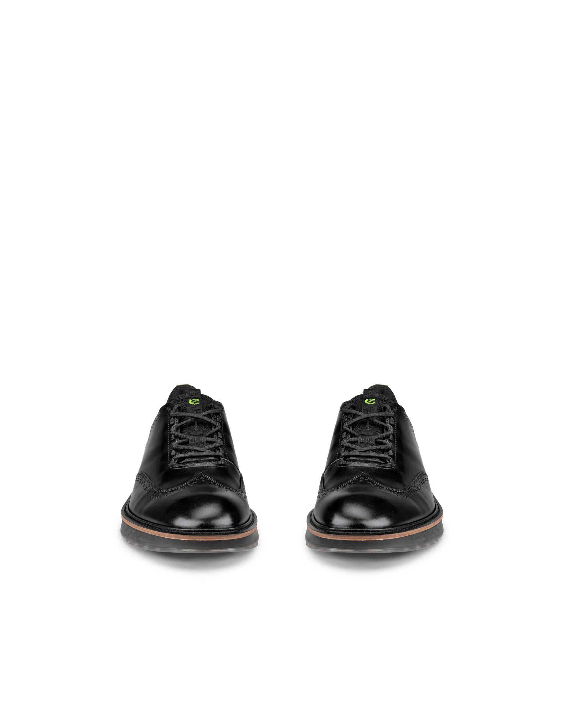 ECCO® ST.1 Hybrid Herren Derbyschuhe aus Leder - Schwarz - Front pair