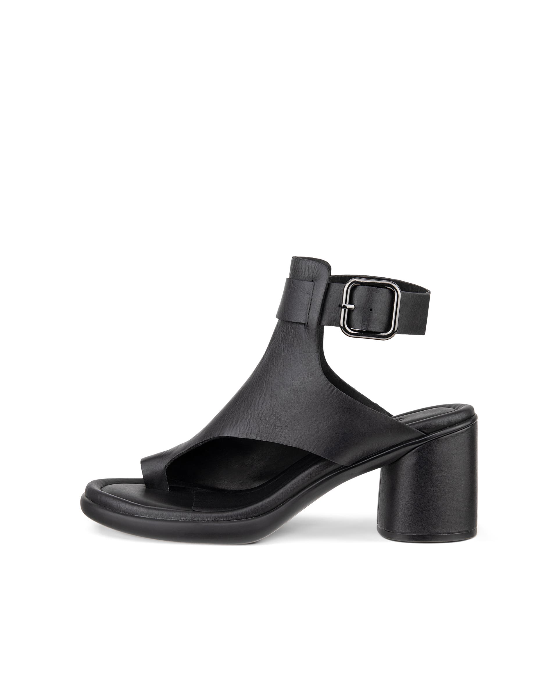 Women's ECCO® Sculpted LX 55 Leather Heeled Sandal - Black - Outside