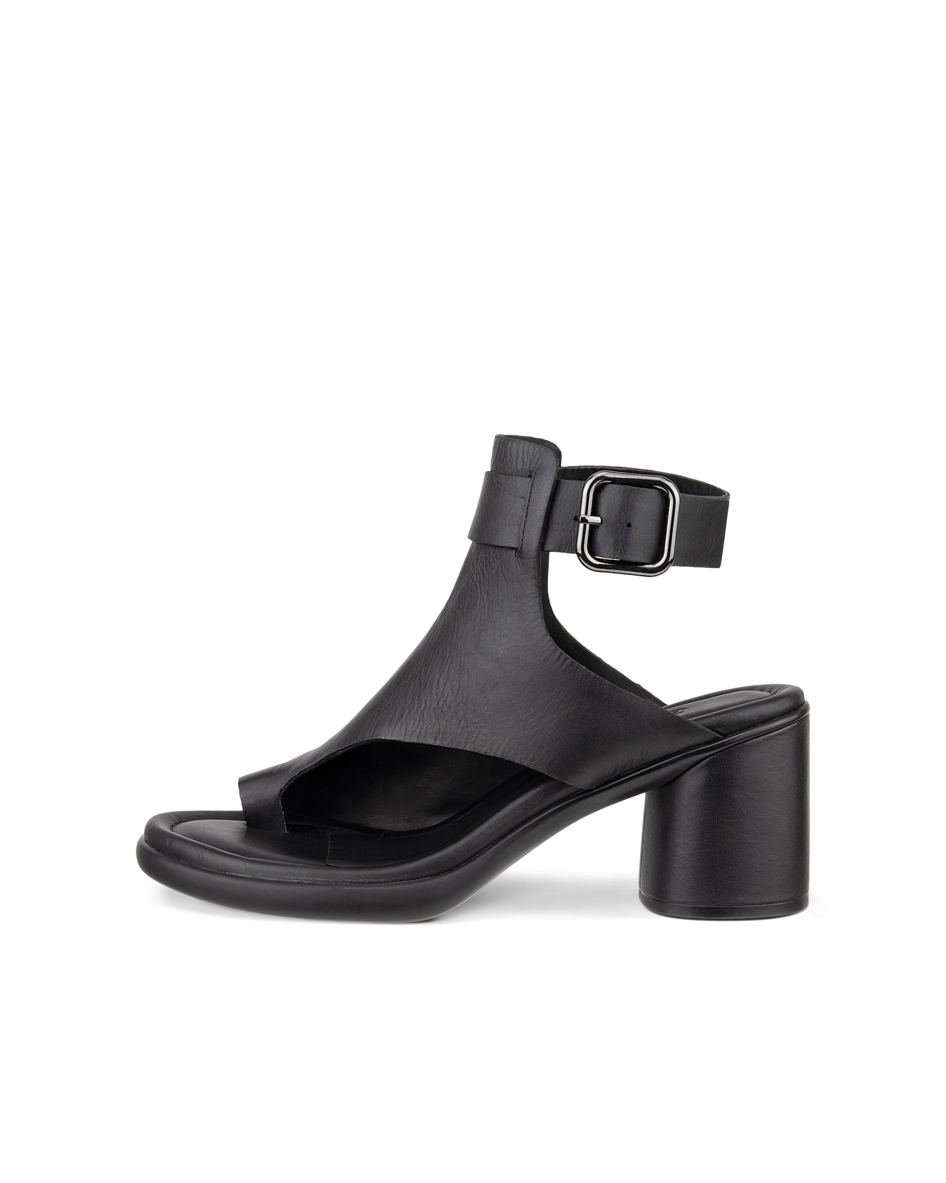 Women's ECCO® Sculpted LX 55 Leather Heeled Sandal - Black - Outside