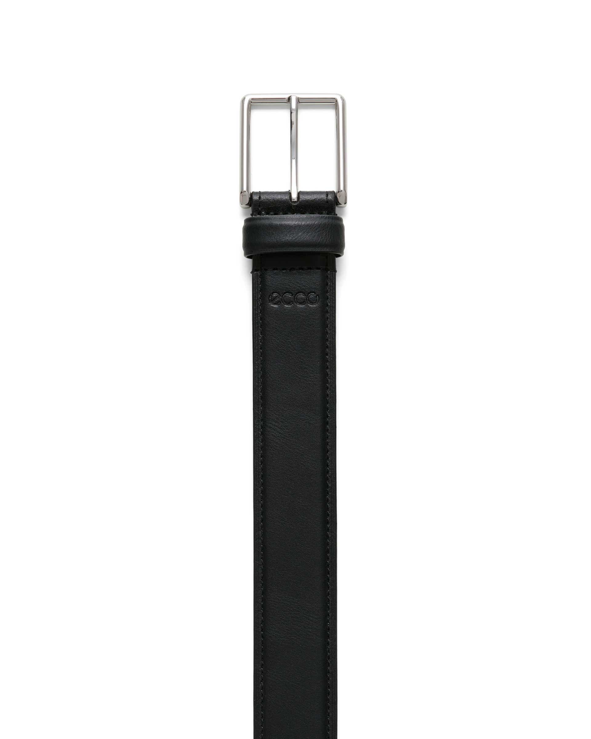 ECCO® ESSENTIAL heren leren riem - Zwart - Detail-1