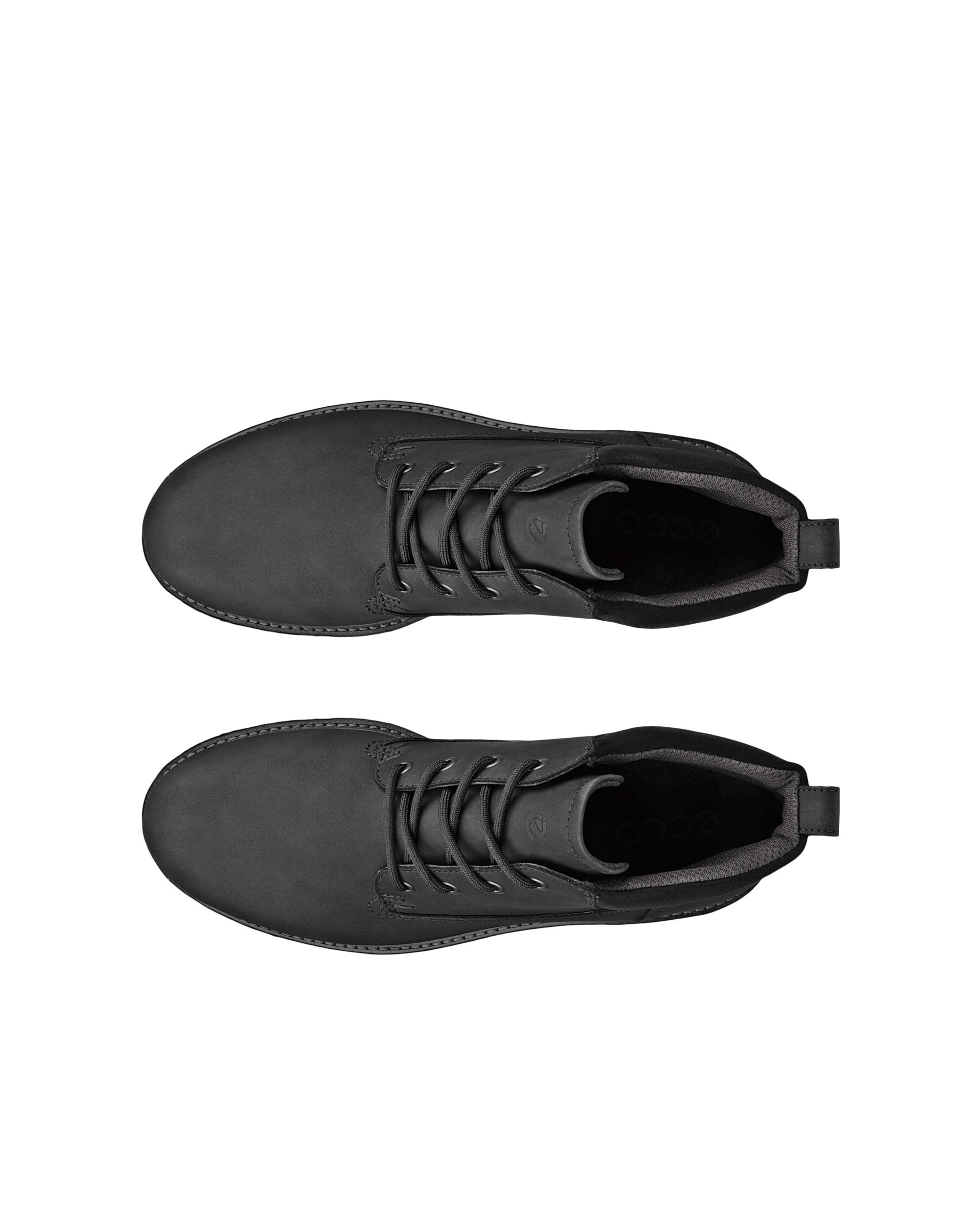 Pánske nubukové šnurovacie čižmy po členky ECCO® CHARLESTOWN - Čierna - Top left pair