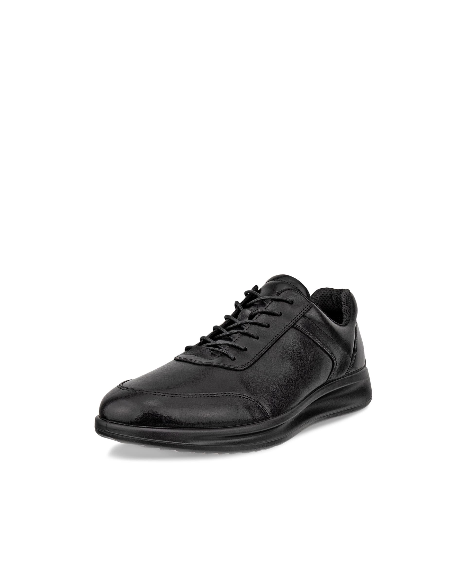 Men's ECCO® Aquet Leather Dress Shoe - Black - Main