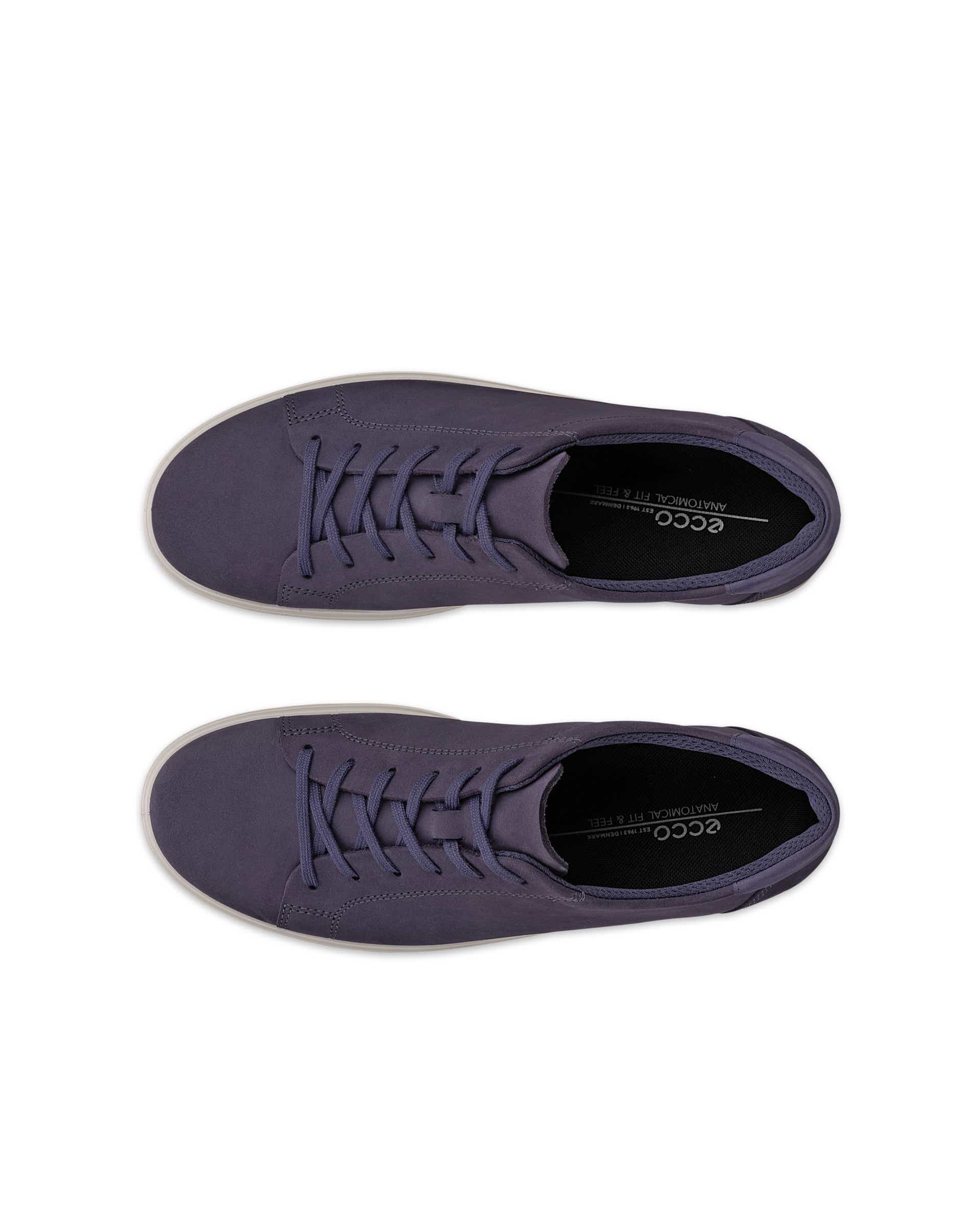 Zapatos de nobuk con cordones ECCO® CLASSIC SNEAKER para mujer - Morado - Top left pair