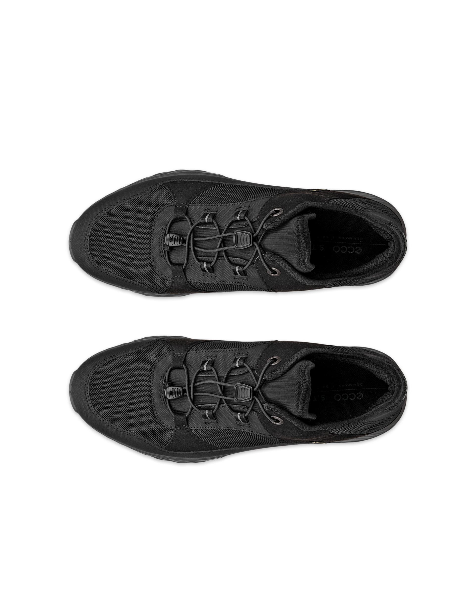 Men's ECCO® Exostride Gore-Tex Outdoor Trainer - Black - Top left pair