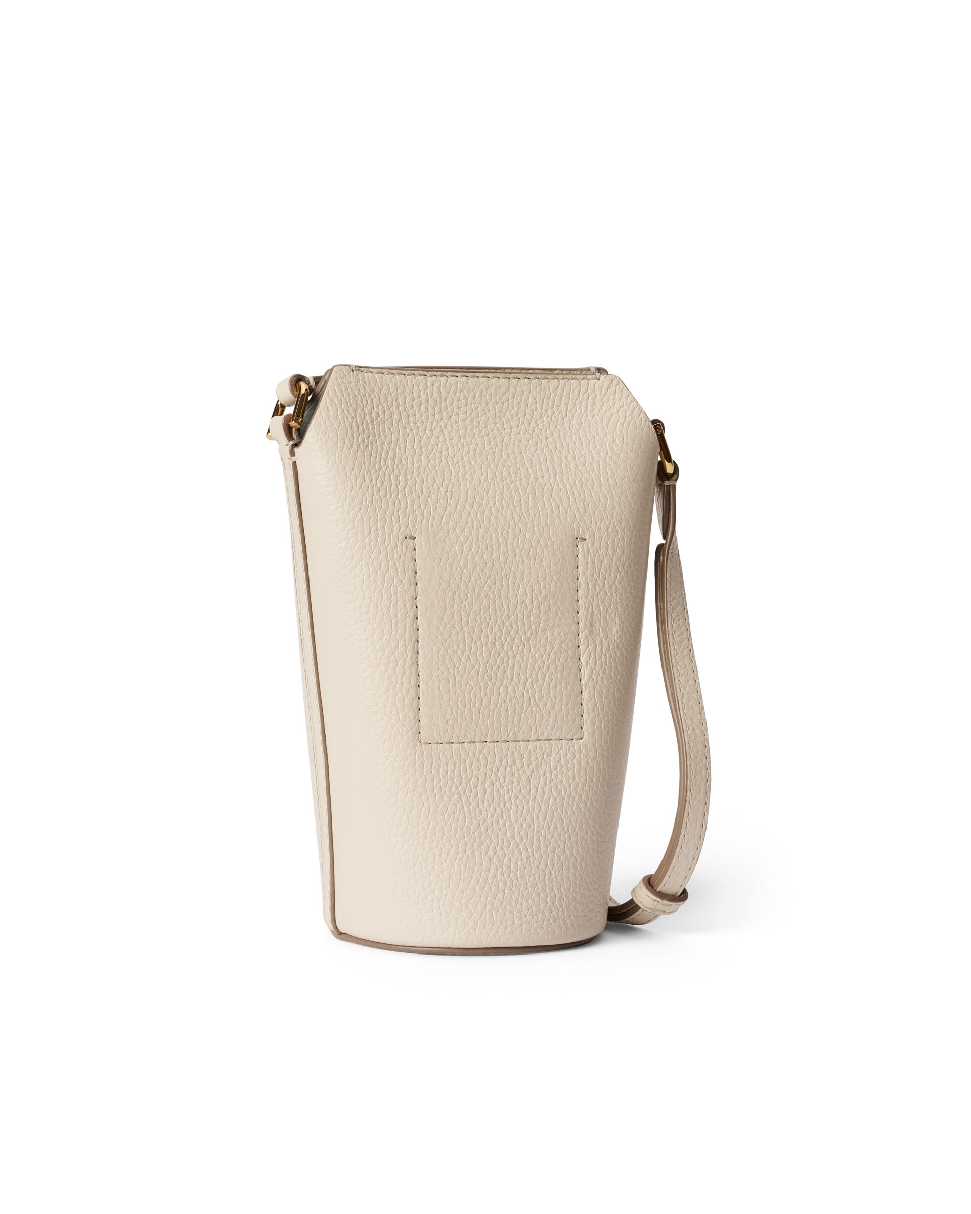 ECCO® Pebble Pot Leather Crossbody Bag - Beige - Back