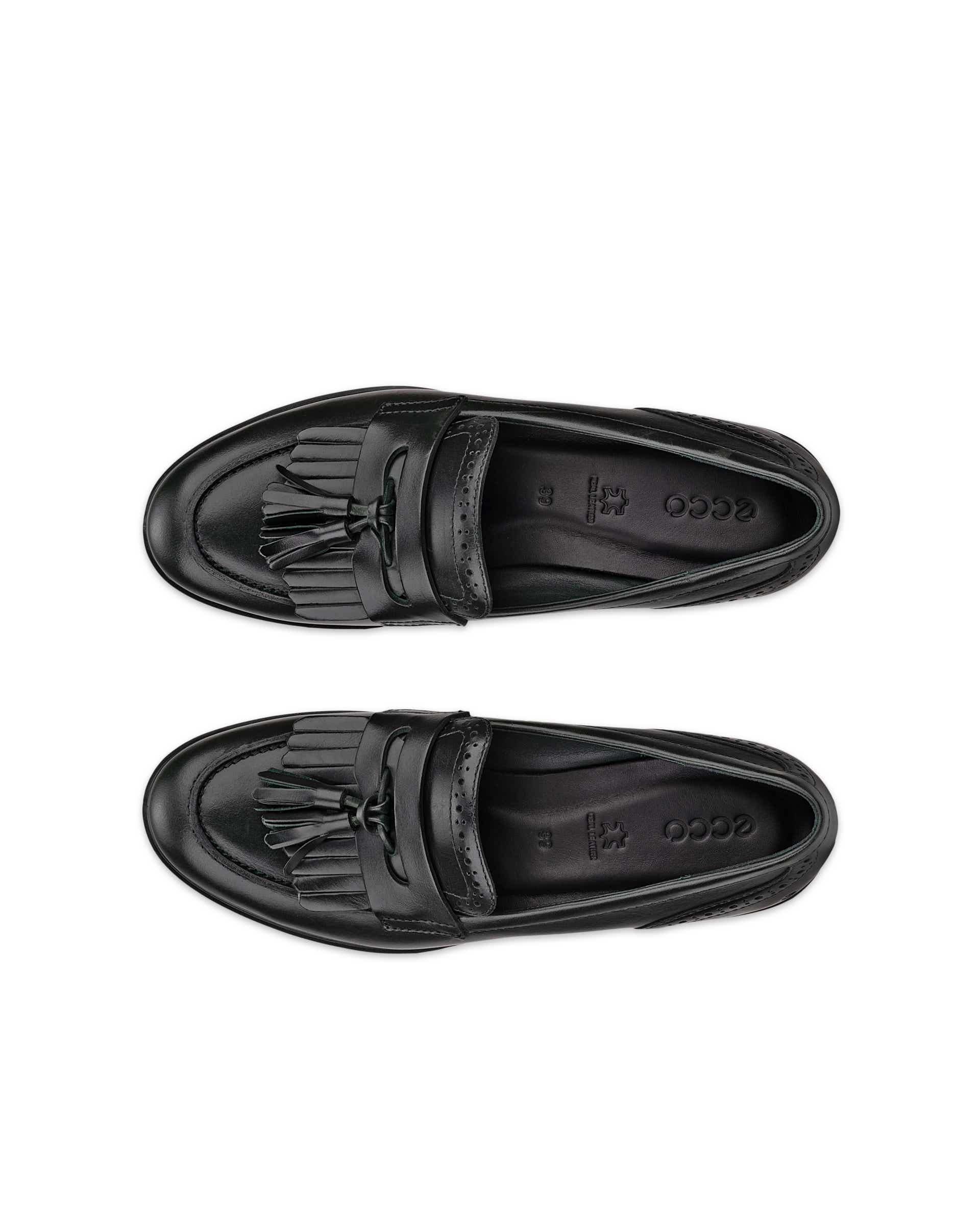 ECCO® DRESS CLASSIC 15 ženske kožne mokasinke - Zelena - Top left pair