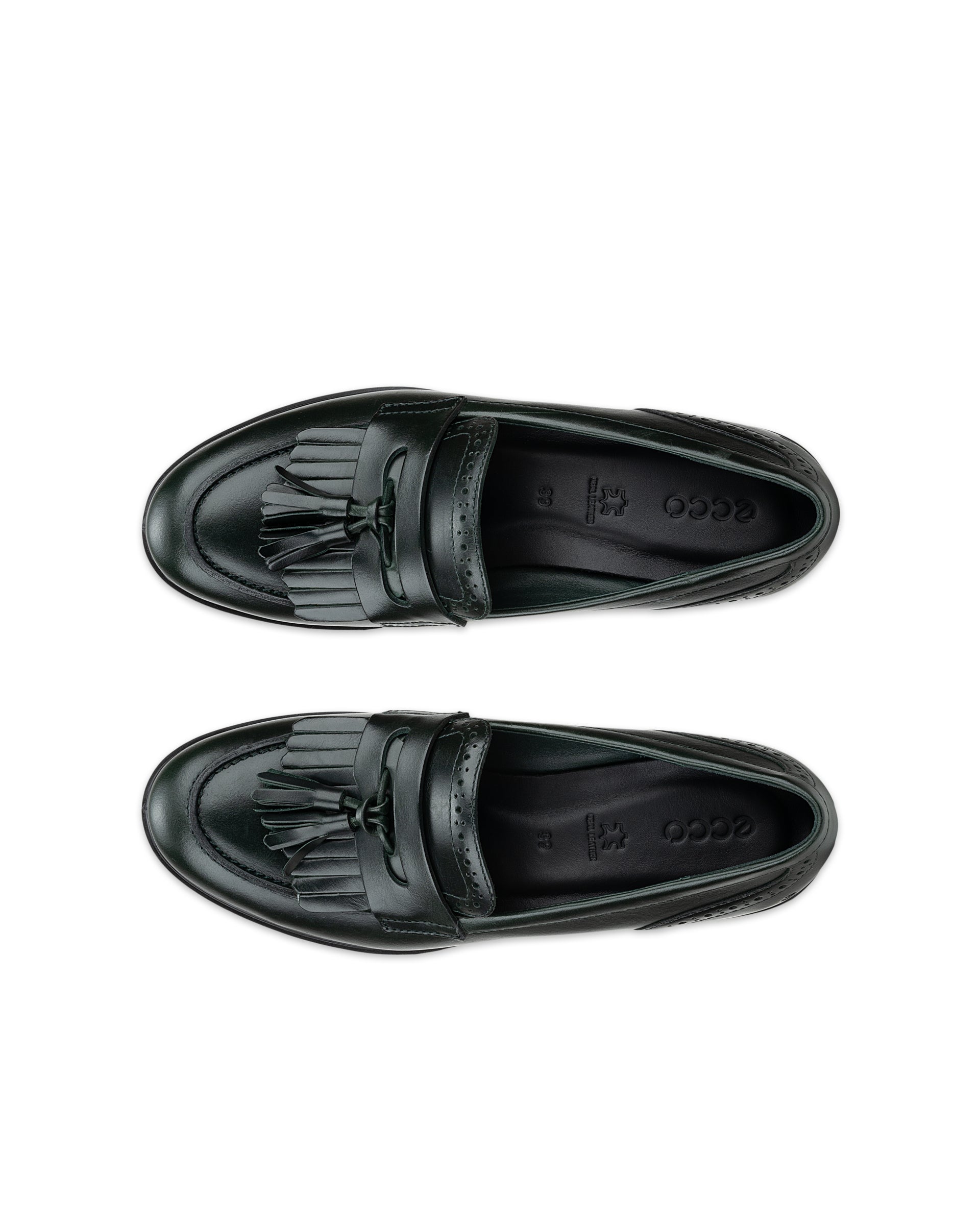 Dámske kožené mokasíny ECCO® DRESS CLASSIC 15 - Zelená - Top left pair