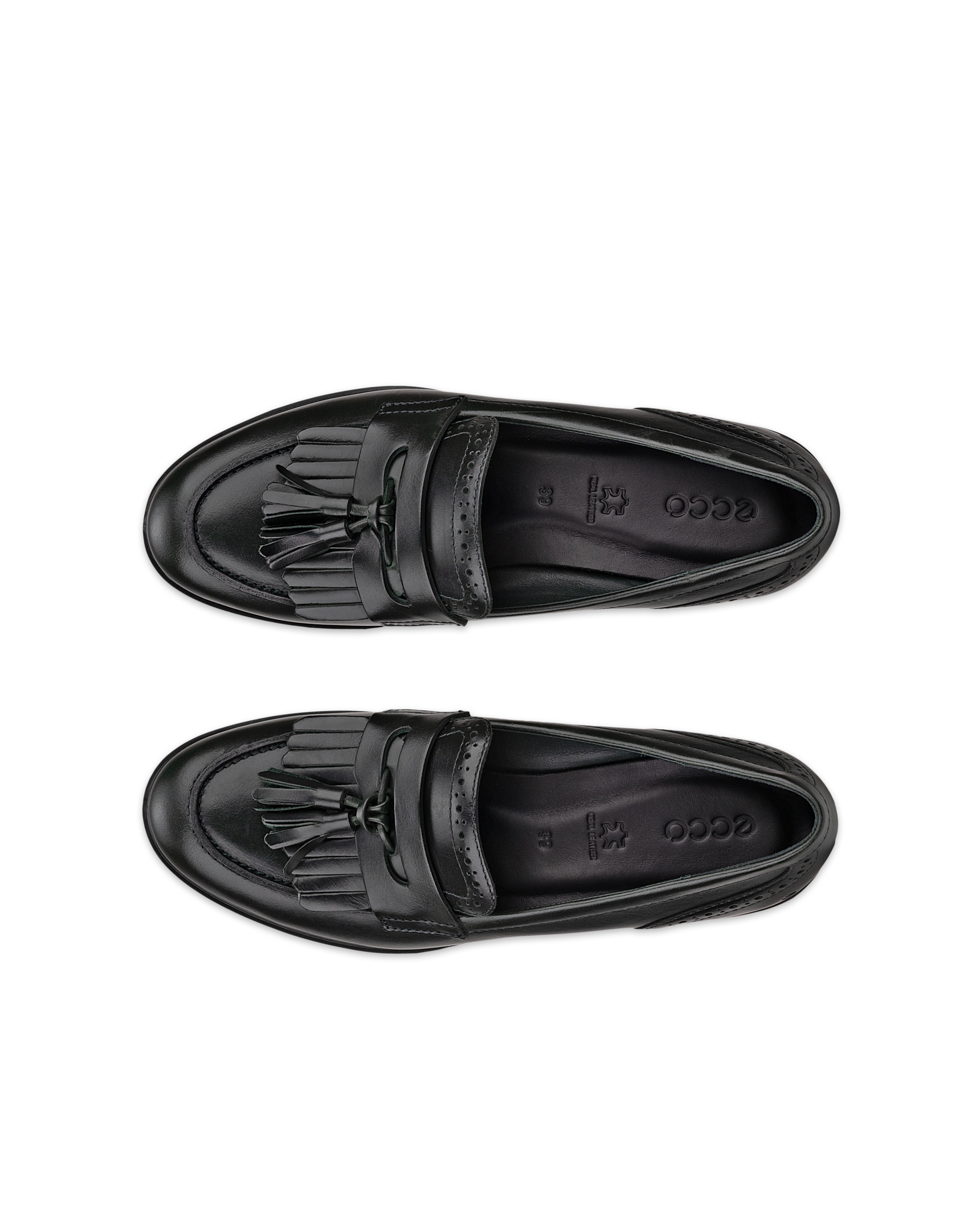 ECCO® DRESS CLASSIC 15 ženske kožne mokasinke - Zelena - Top left pair