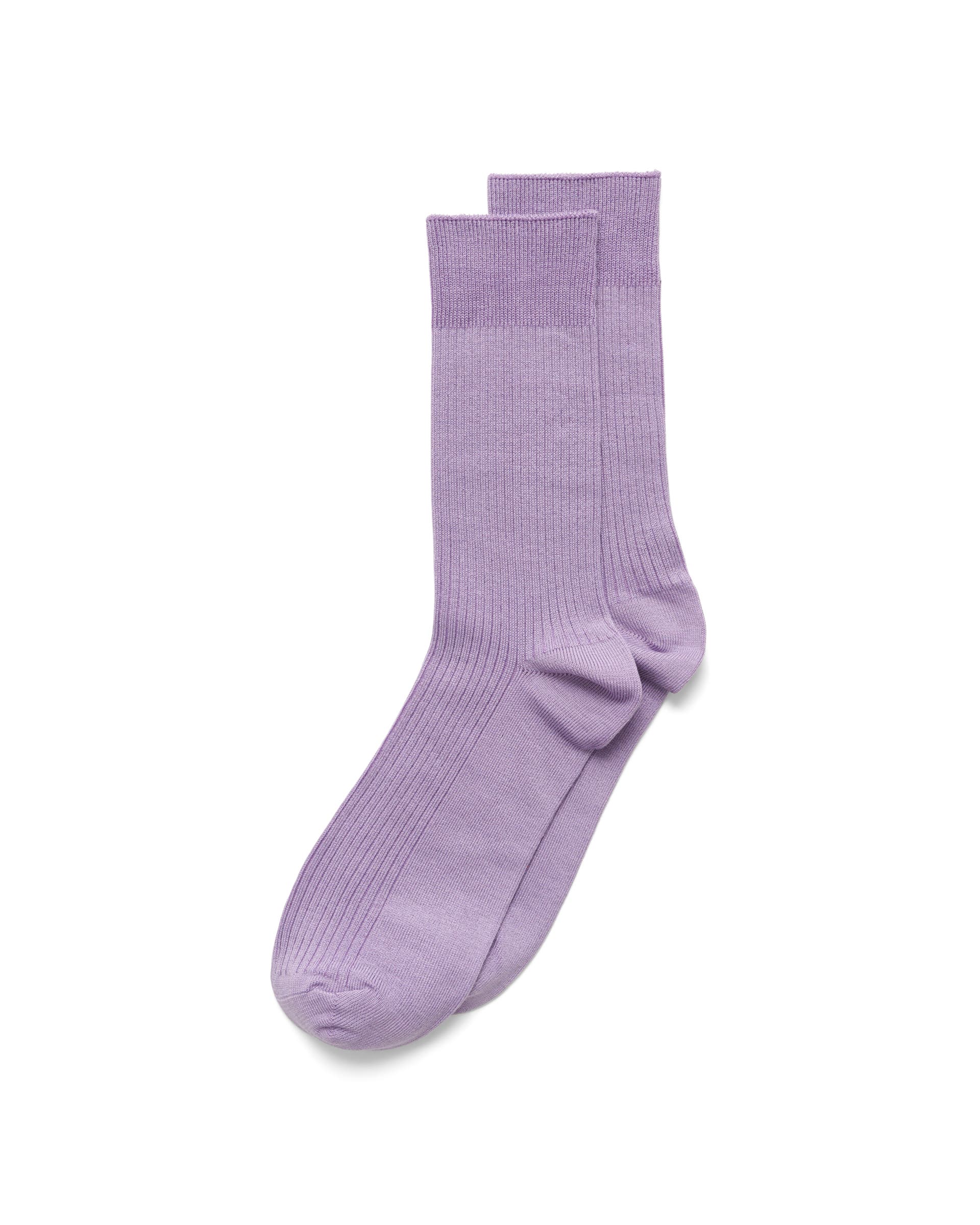 Women's ECCO® Ribbed Mid-Cut Socks - Purple - Main