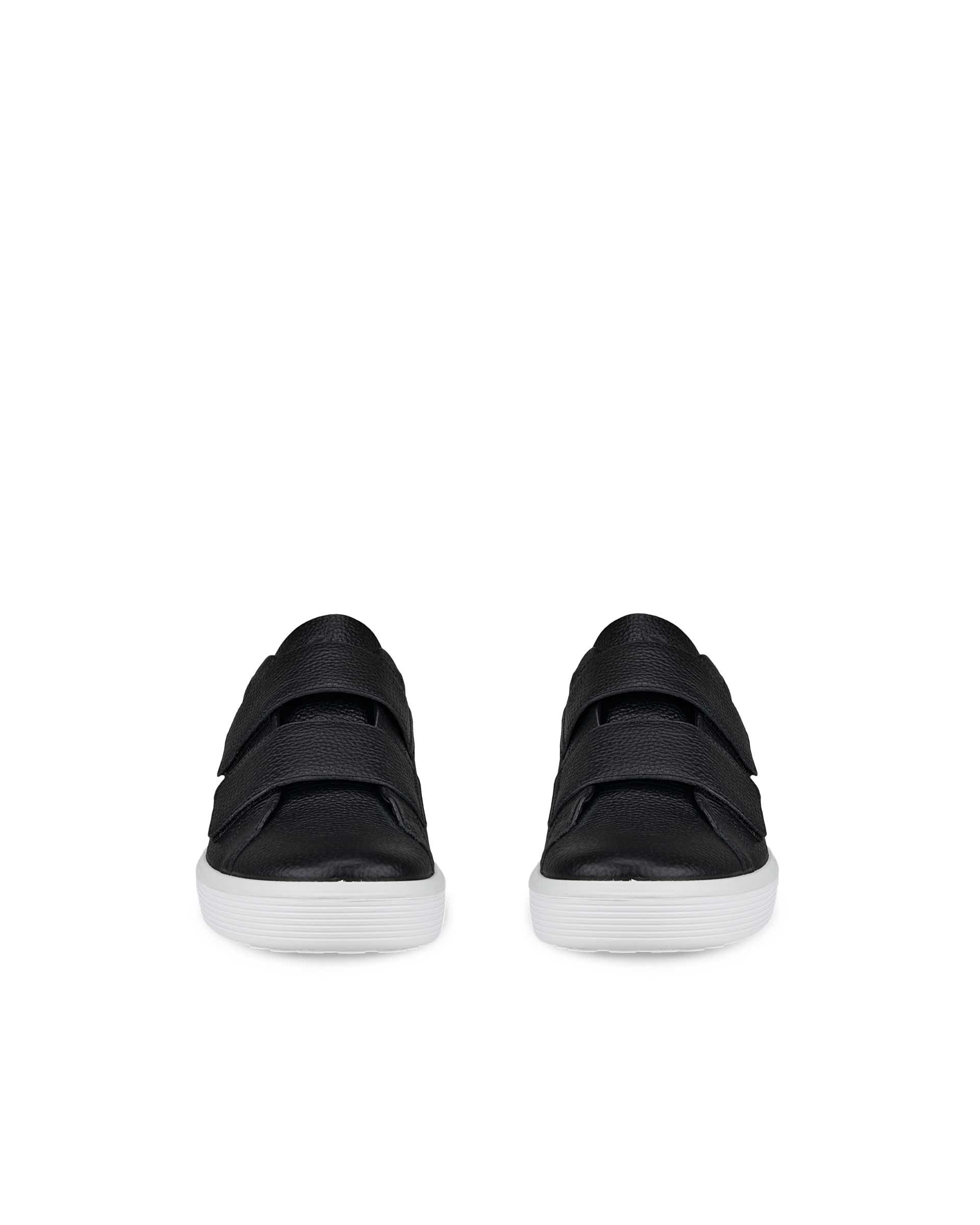 Men's ECCO® Soft 60 Leather Sneaker - Black - Front pair