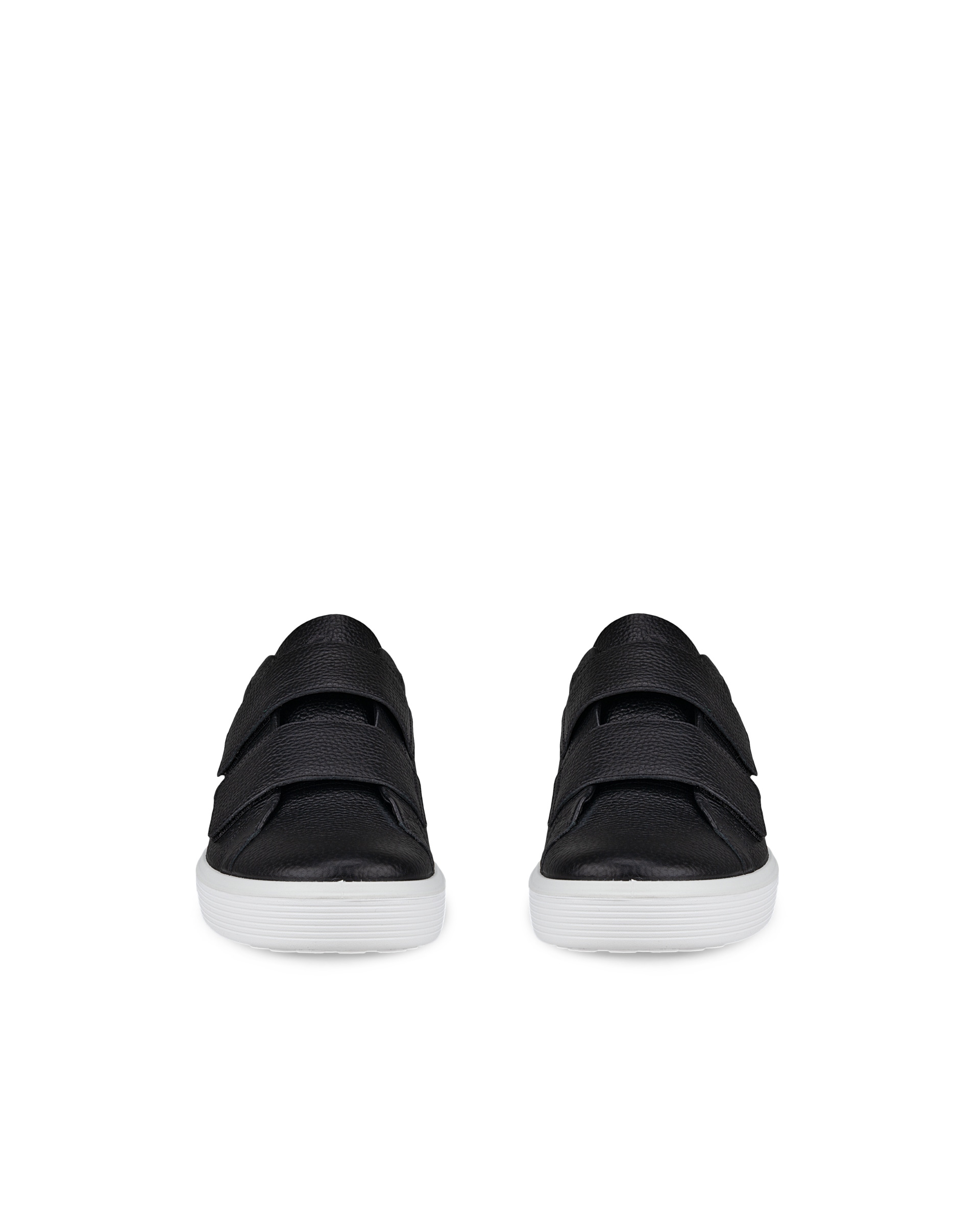 Men's ECCO® Soft 60 Leather Sneaker - Black - Front pair