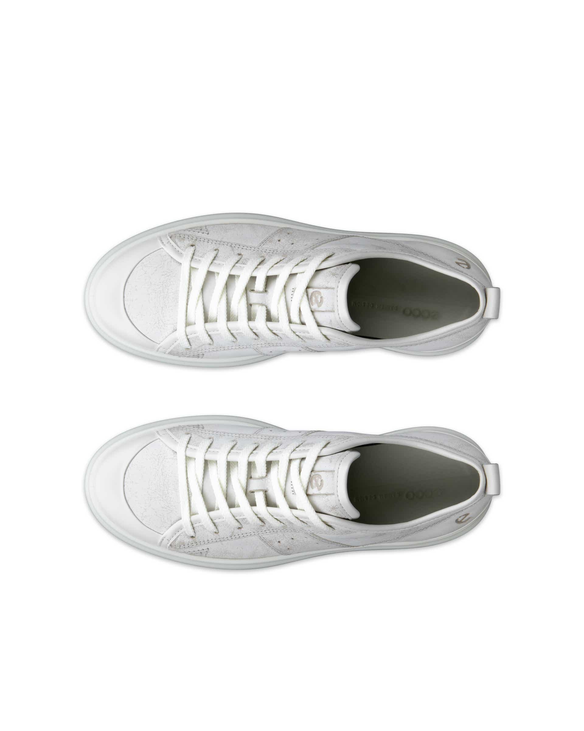 ECCO® Street Ace Dames leren sneaker - Grijs - Top left pair