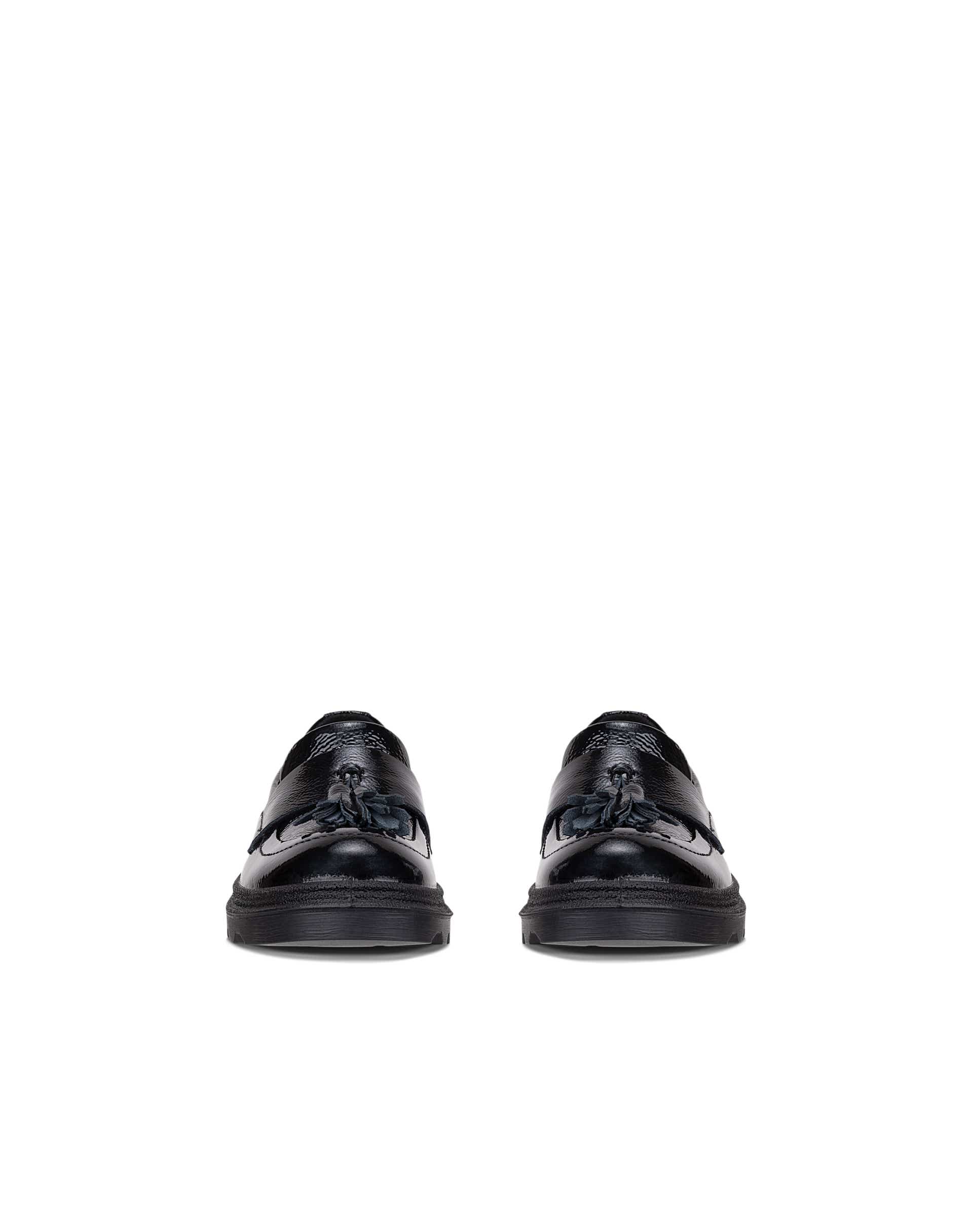 ECCO® GRAINER K mocassins en cuir pour enfant - Noir - Front pair
