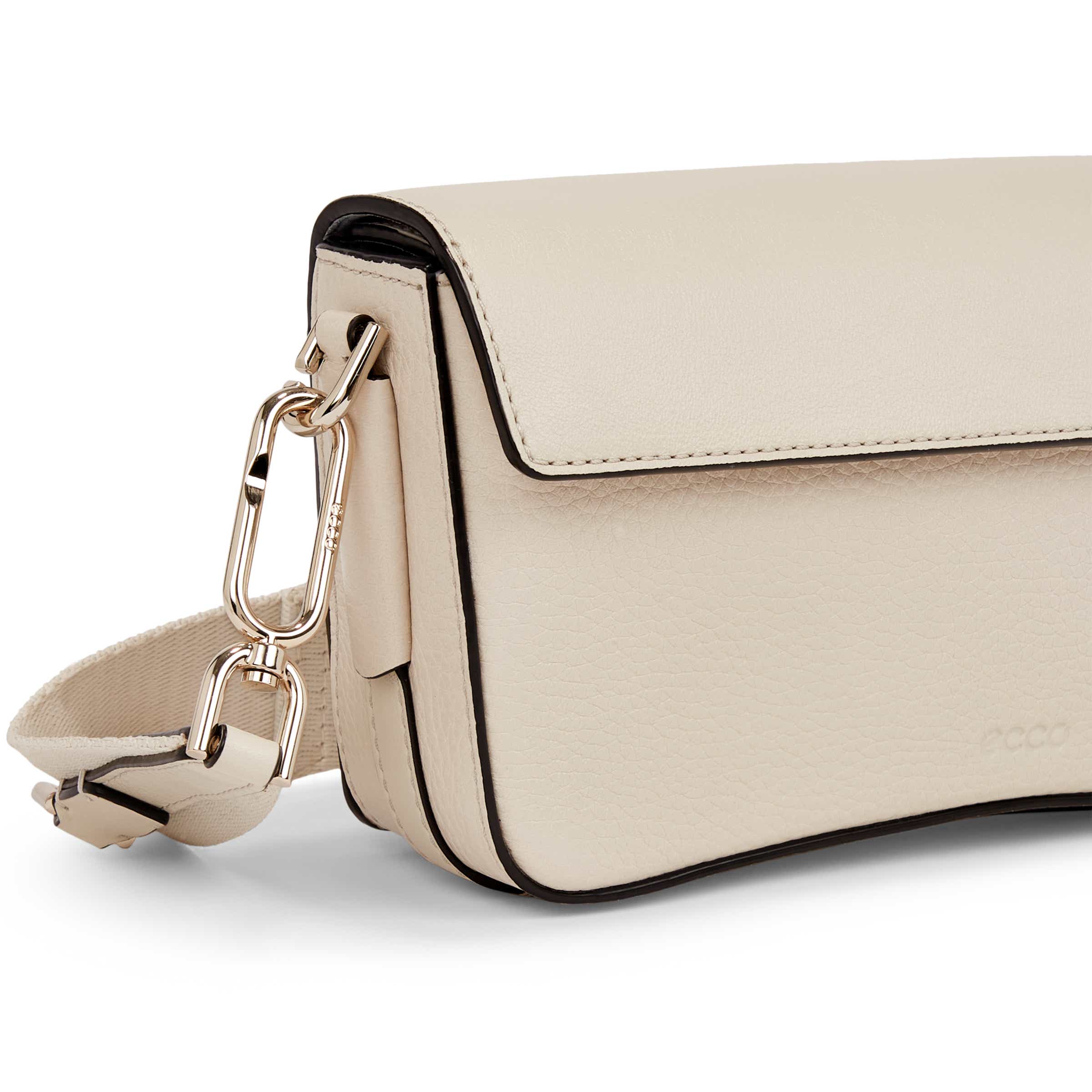 ECCO® Pinch Compact Leather Pinch Crossbody Bag - Beige - Detail-2