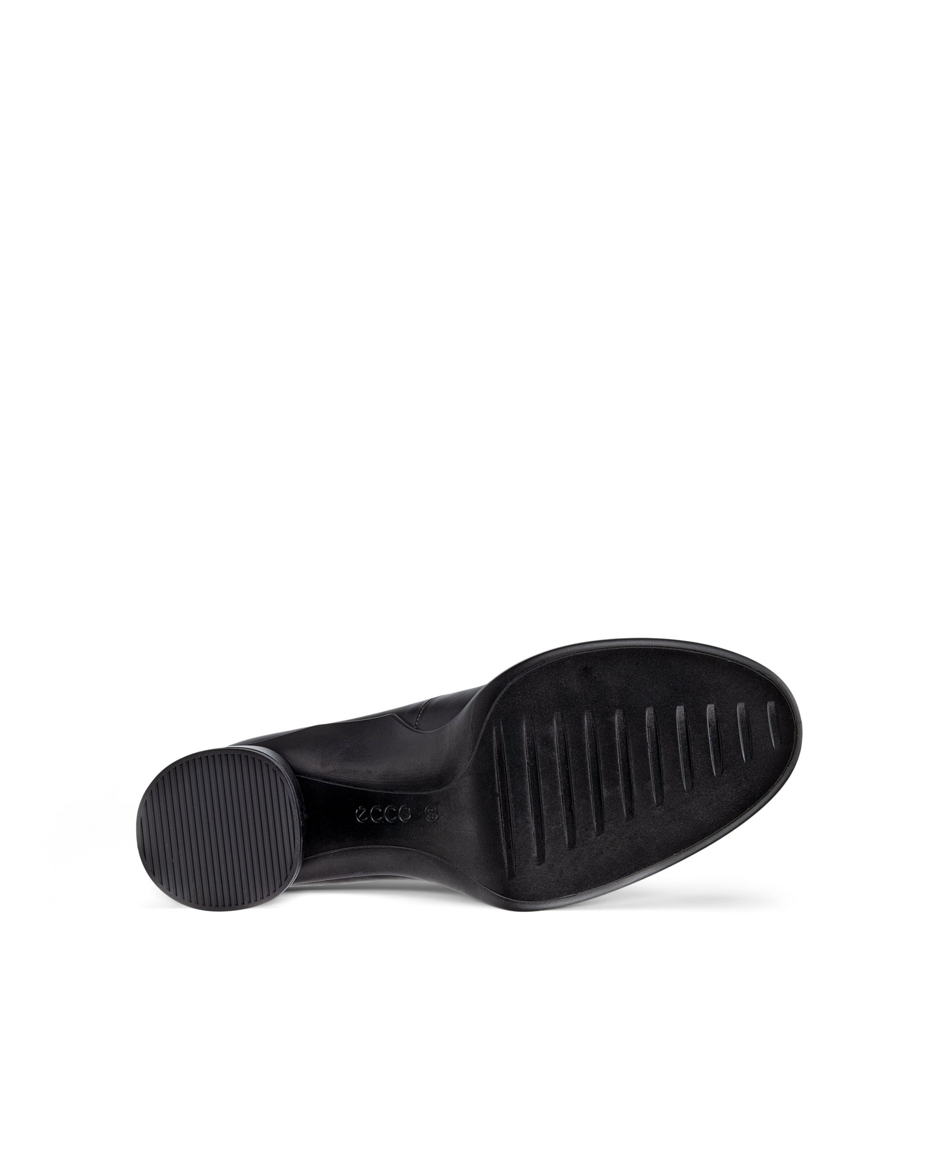 Women's ECCO® Sculpted LX 55 Leather Block-Heel Pump - Black - Sole