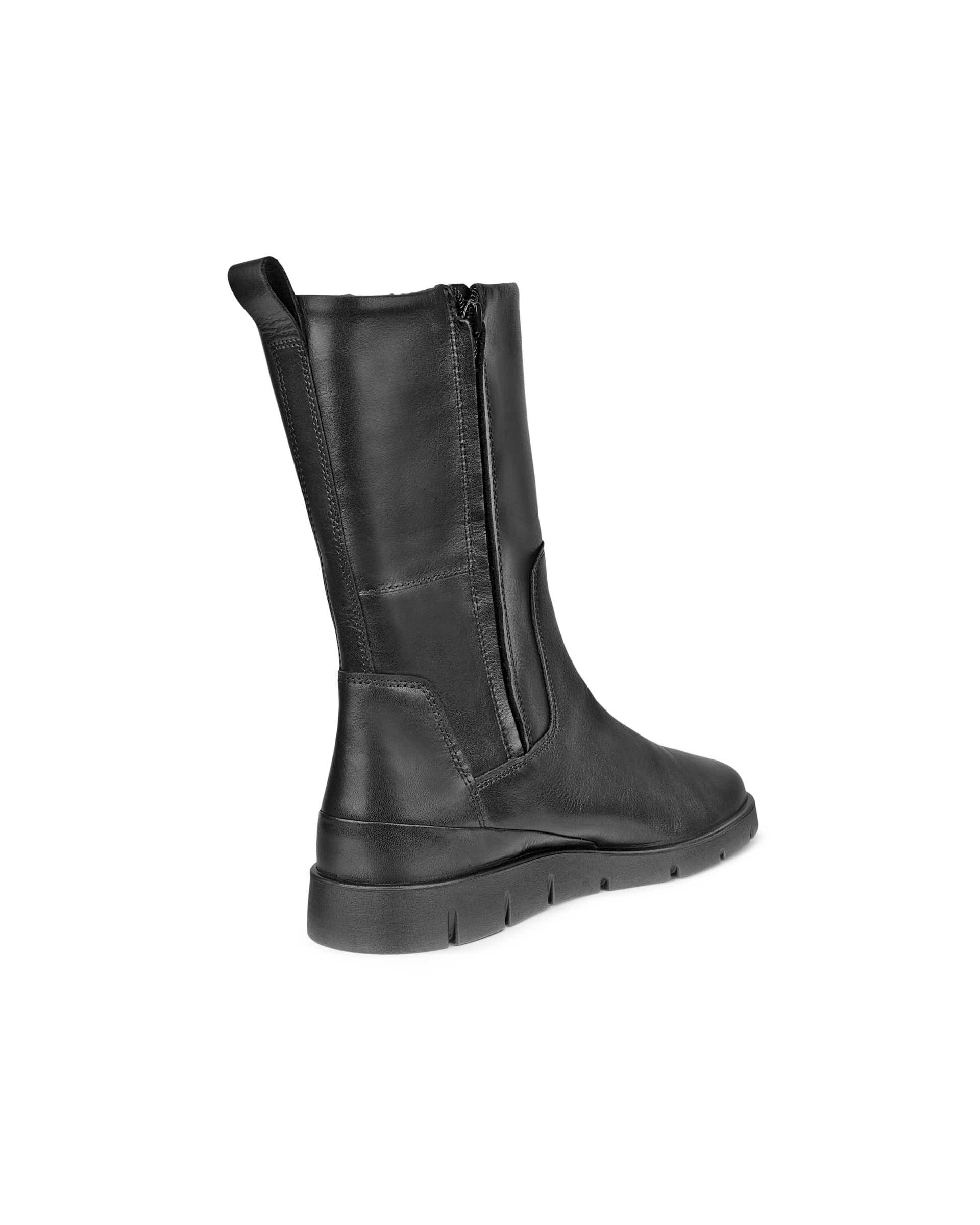 Damskie skórzane wysokie buty ECCO® Bella - Czarny - Back