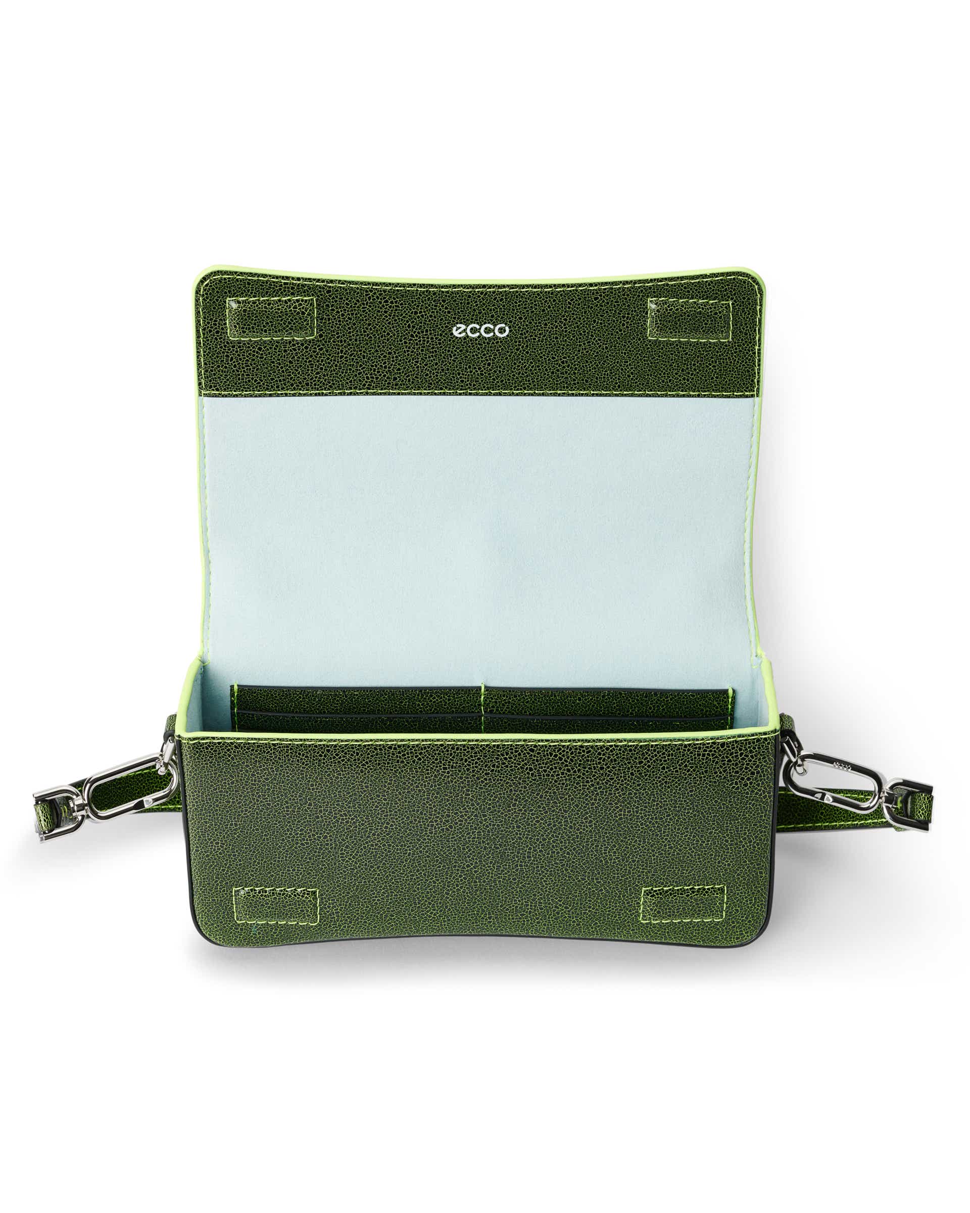 ECCO Pinch Small Cracked レザーショルダーバッグ - グリーン - Inside